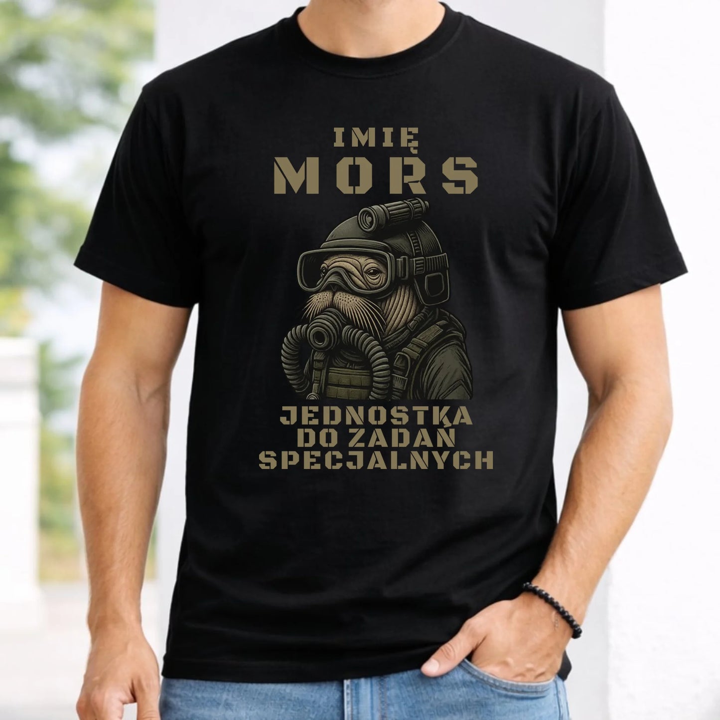 Koszulka męska - prezent dla morsa - Mors do zadań specjalnych - personalizowana HM07