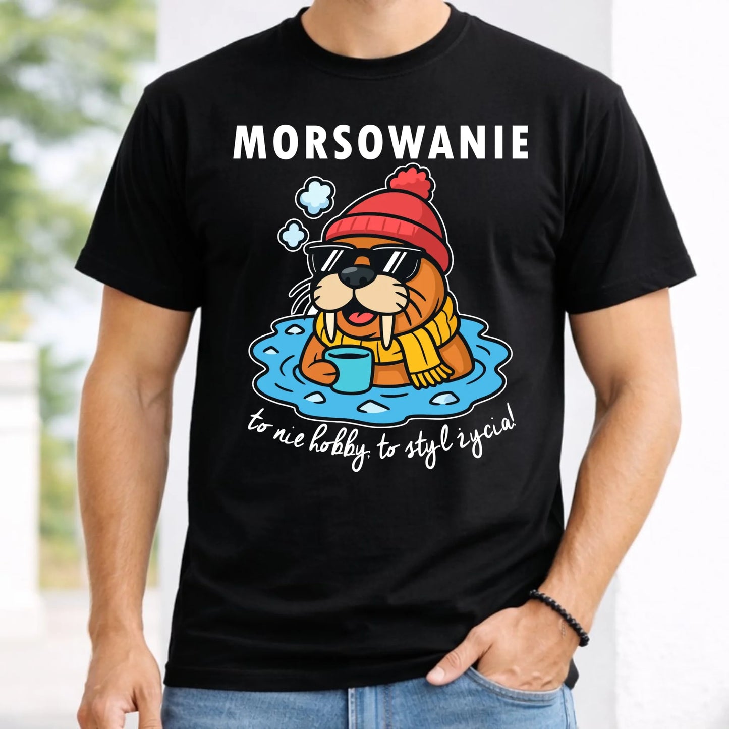 Koszulka męska - prezent dla morsa - Morsowanie to styl życia HM10