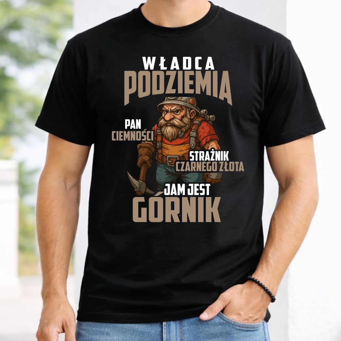 Koszulka męska - prezent dla górnika - Władca podziemia Górnik G20