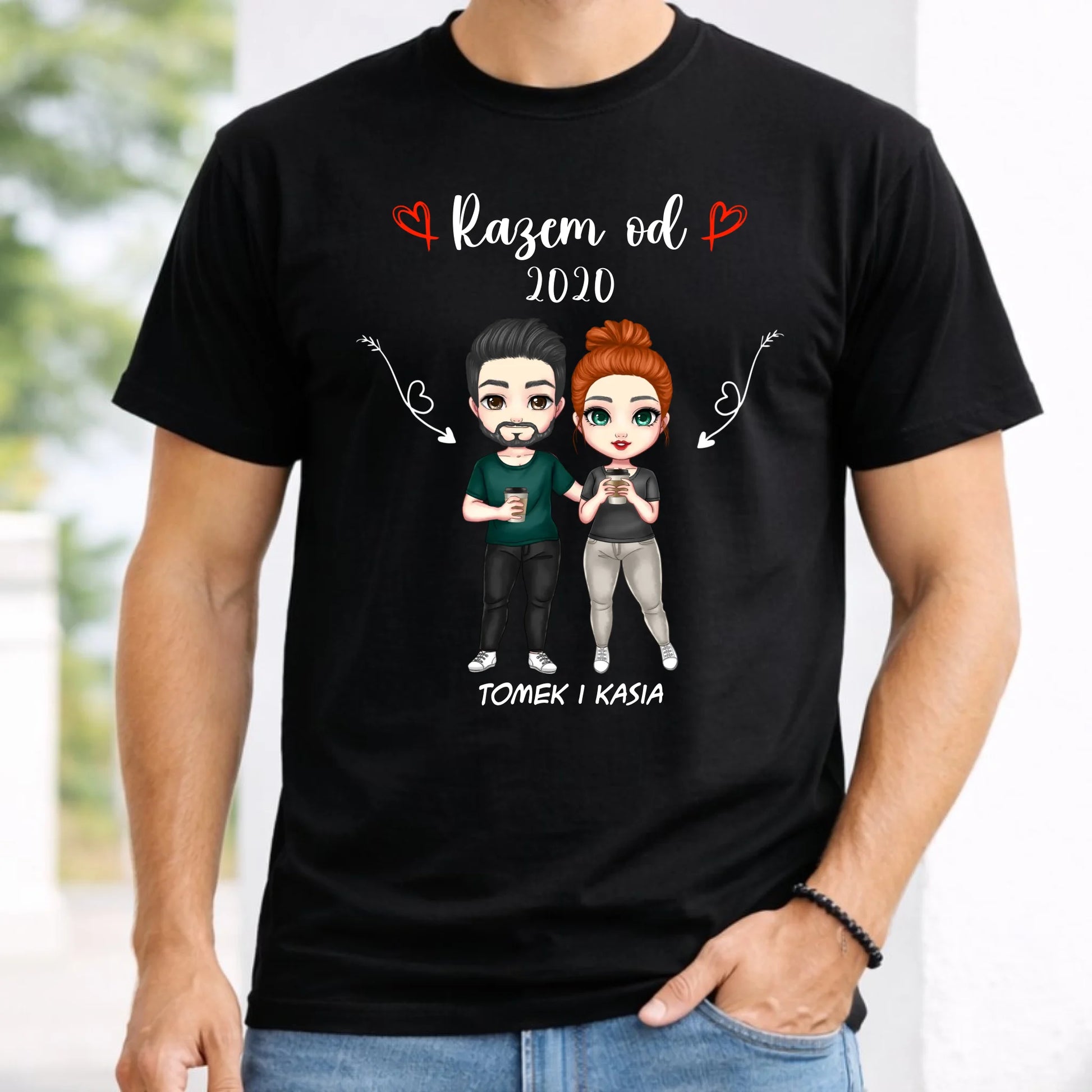 Koszulka męska - Para razem od - personalizowana W01 - StoryCups.pl