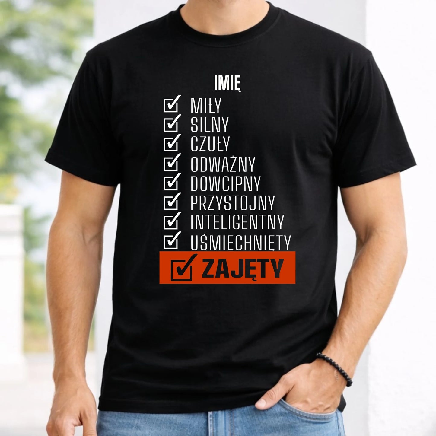 Koszulka męska - Zajęty prezent dla chłopaka męża narzeczonego - personalizowana DCH05