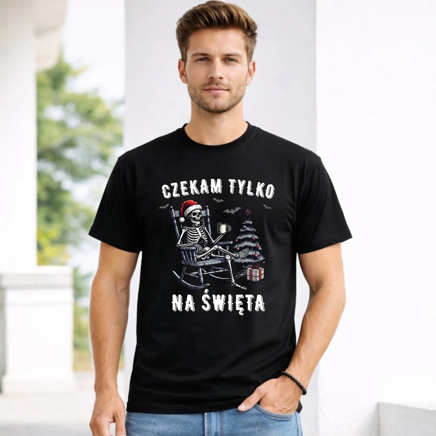Koszulka męska świąteczna - Czekam tylko na święta BN56