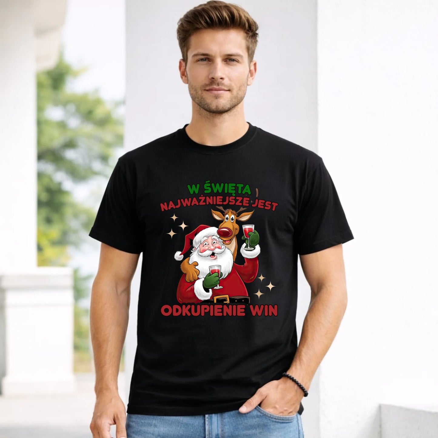 Koszulka męska świąteczna - W święta najważniejsze jest odkupienie win BN73