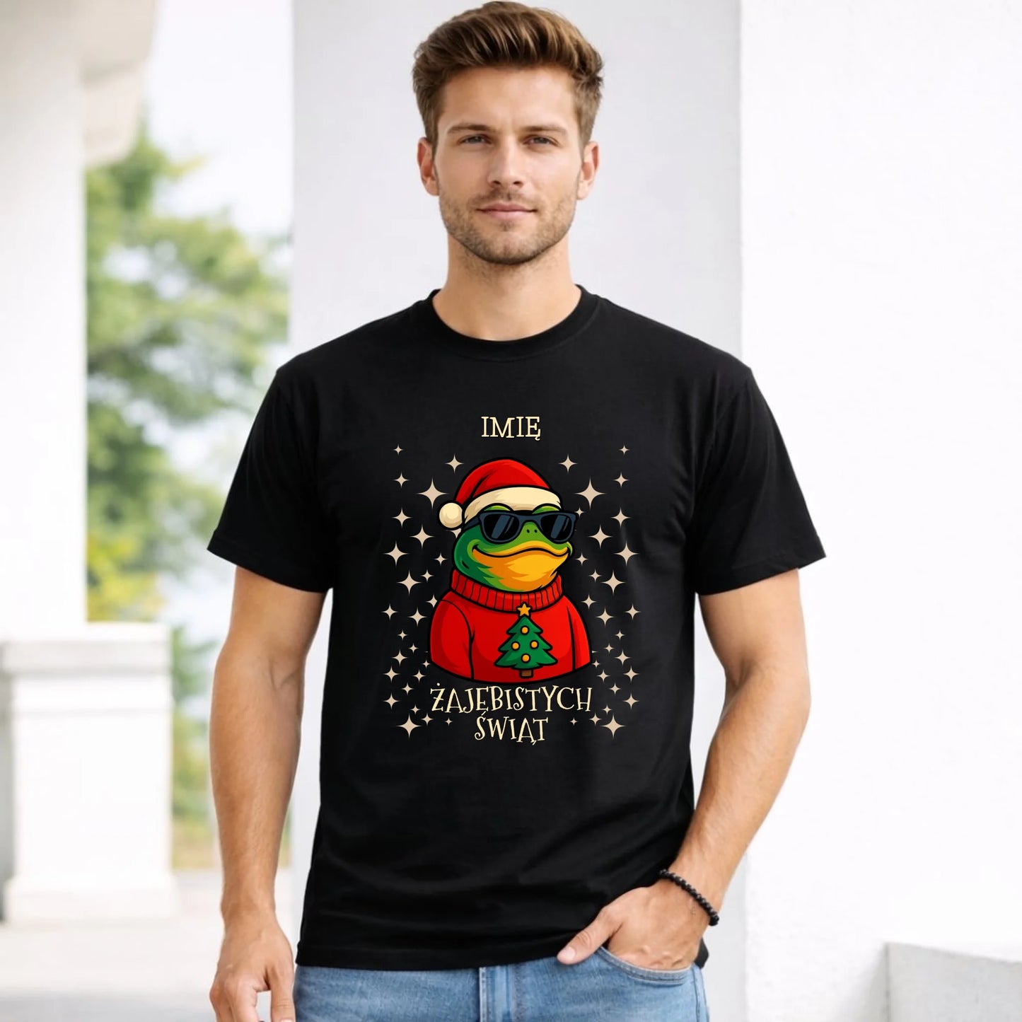 Koszulka męska świąteczna - Żajebistych Świąt - personalizowana BN144