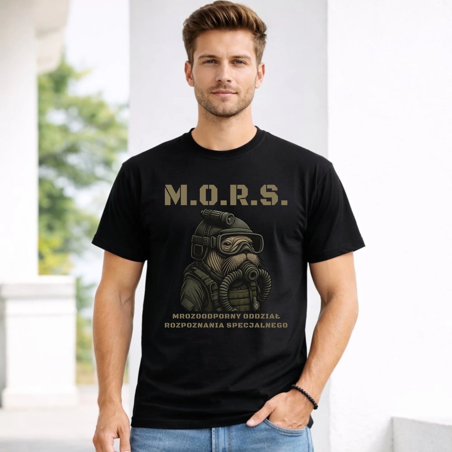 Koszulka męska - prezent dla morsa - M.O.R.S. Mrozoodporny Oddział Rozpoznania Specjalnego HM20