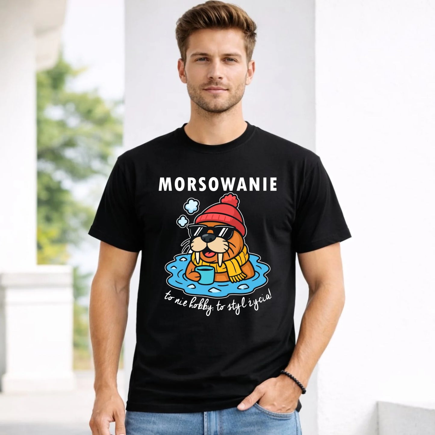 Koszulka męska - prezent dla morsa - Morsowanie to styl życia HM10