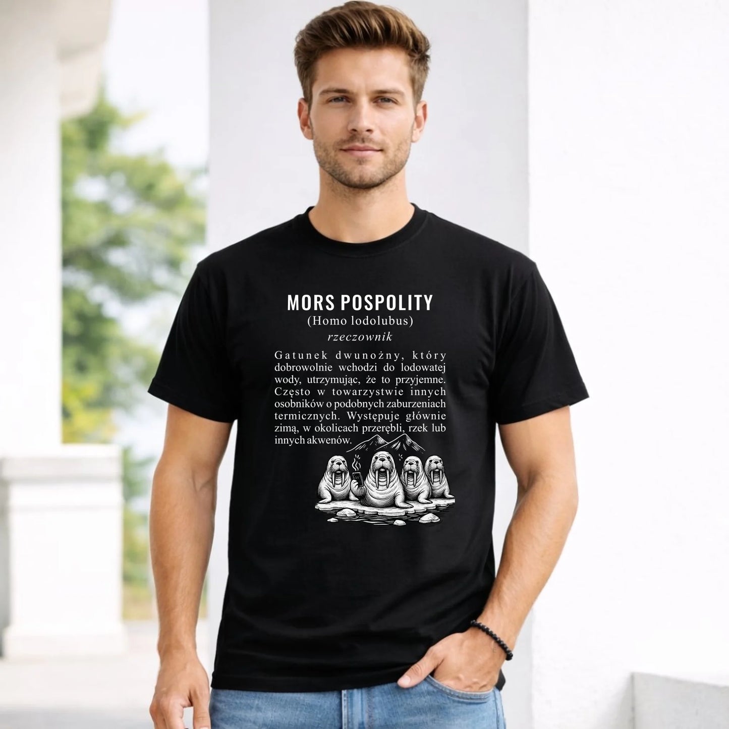 Koszulka męska - prezent dla morsa - Mors pospolity [Homo lodolubus] HM12
