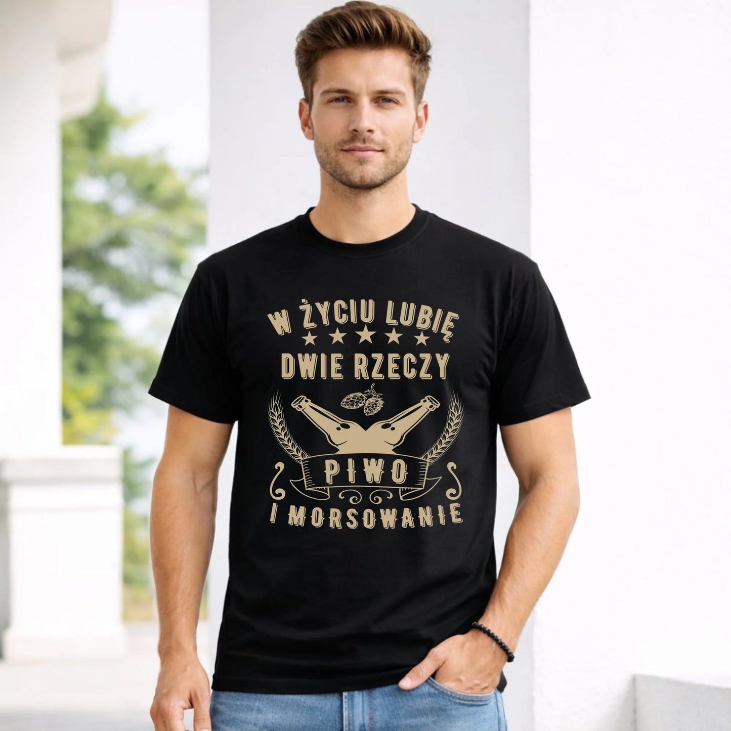 Koszulka męska - prezent dla morsa - Piwo i morsowanie - Mors HM09