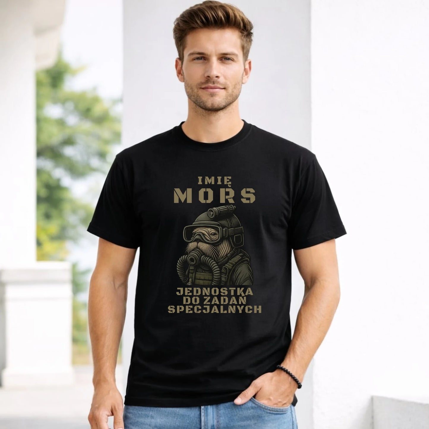 Koszulka męska - prezent dla morsa - Mors do zadań specjalnych - personalizowana HM07