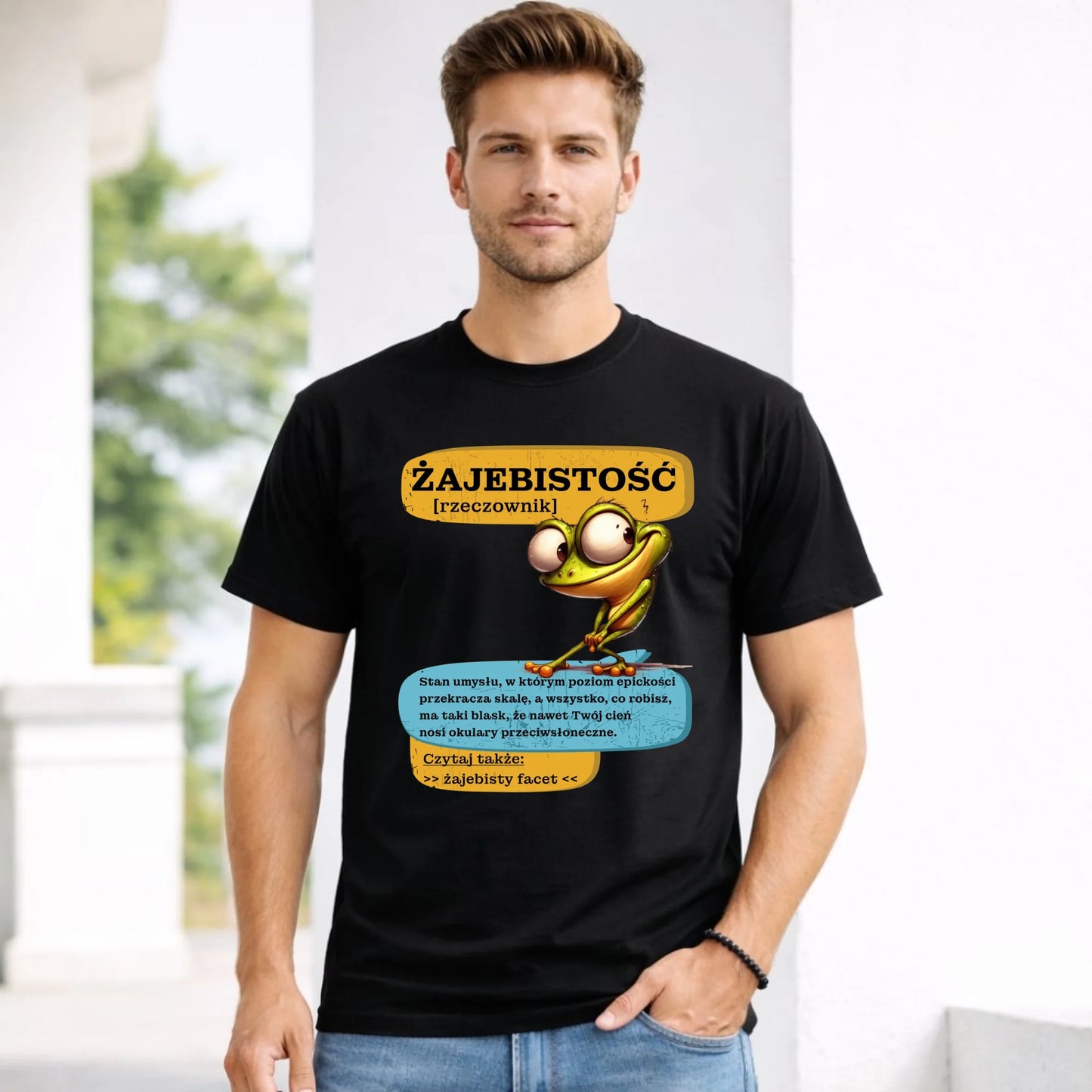 Koszulka męska - Żajebistość [rzeczownik] prezent na Dzień Chłopaka DCH06