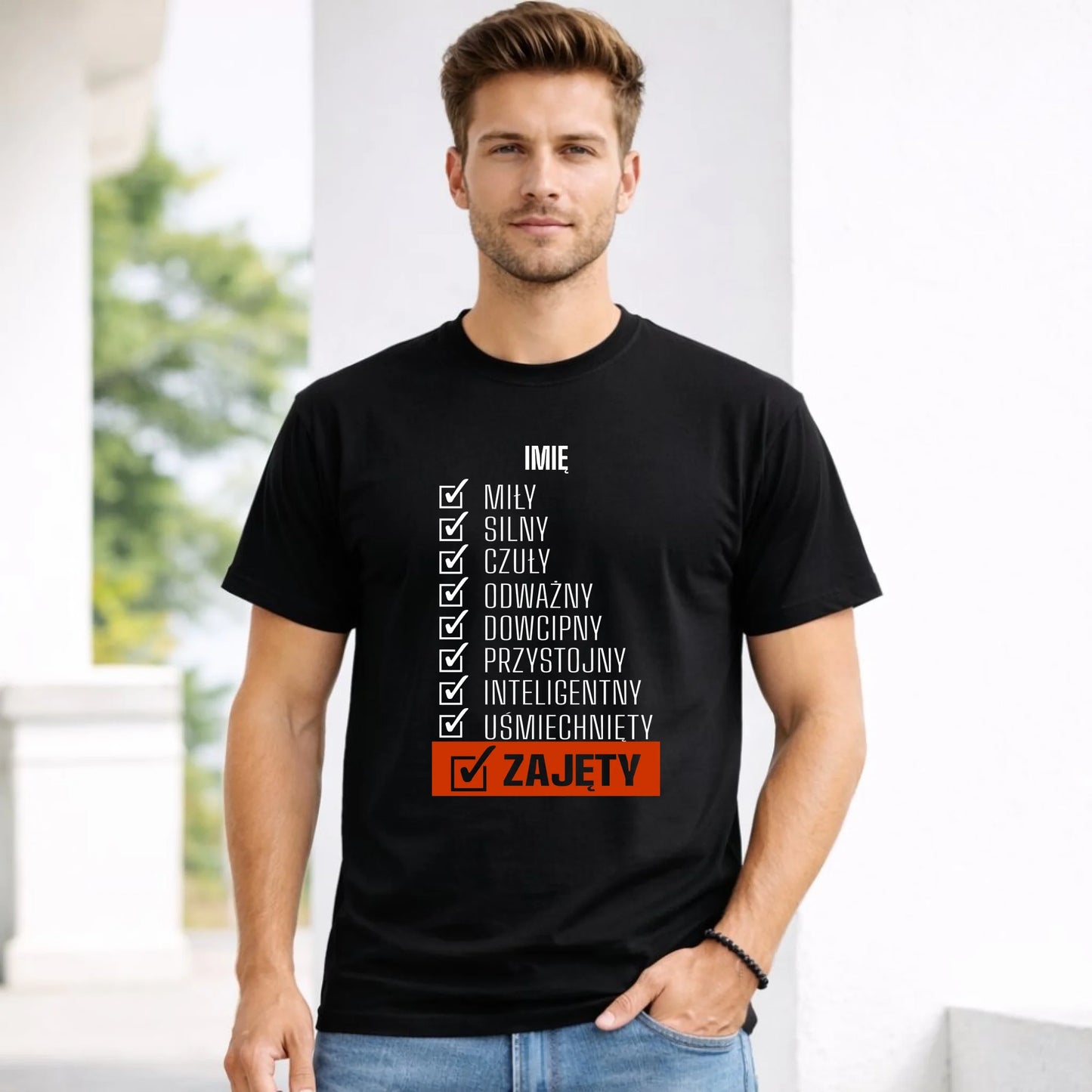 Koszulka męska - Zajęty prezent dla chłopaka męża narzeczonego - personalizowana DCH05