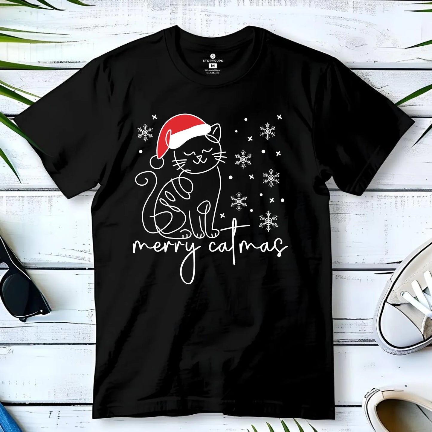 Koszulka męska świąteczna - Kot Merry catmas BN151