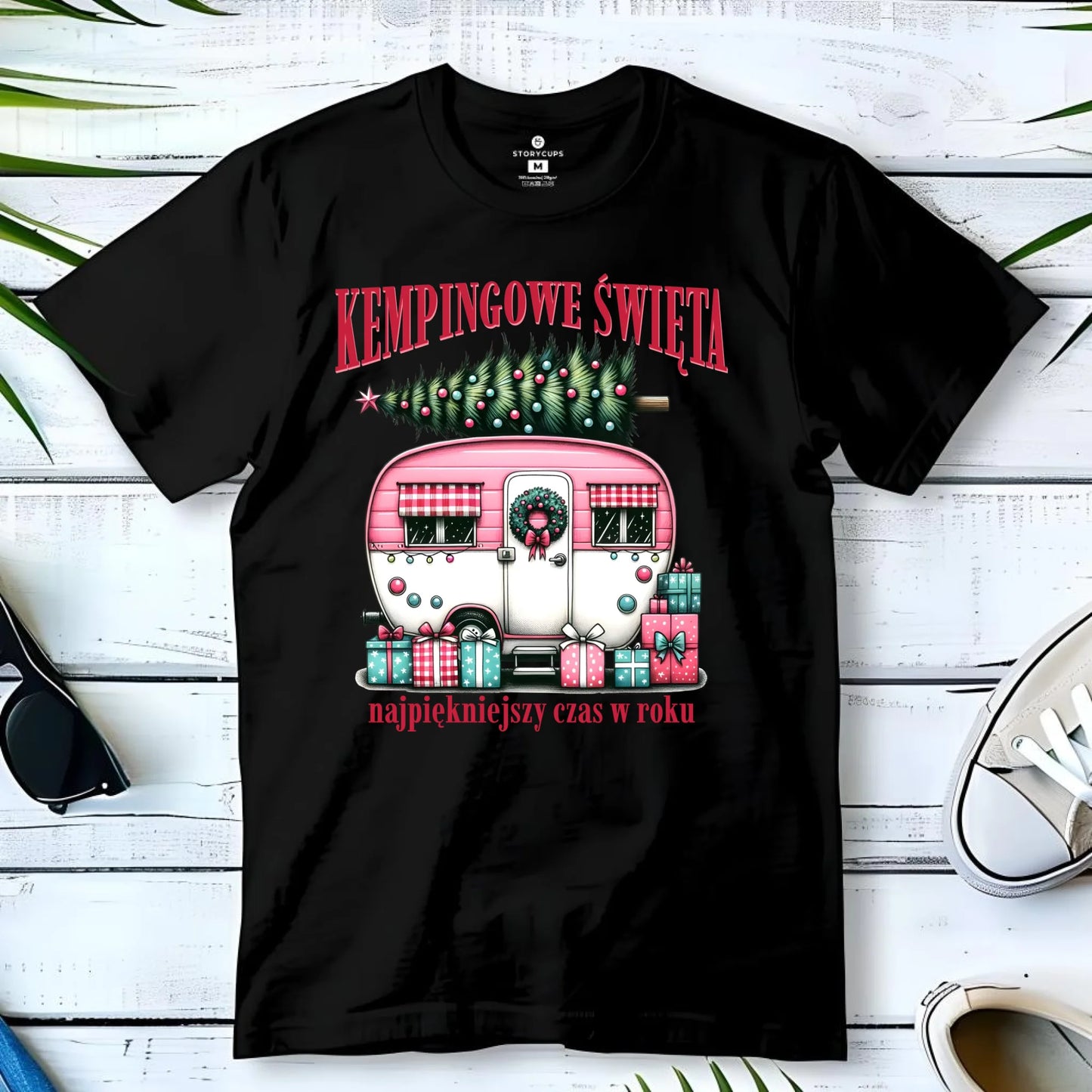Koszulka męska świąteczna - Kamper Kempingowe Święta BN40