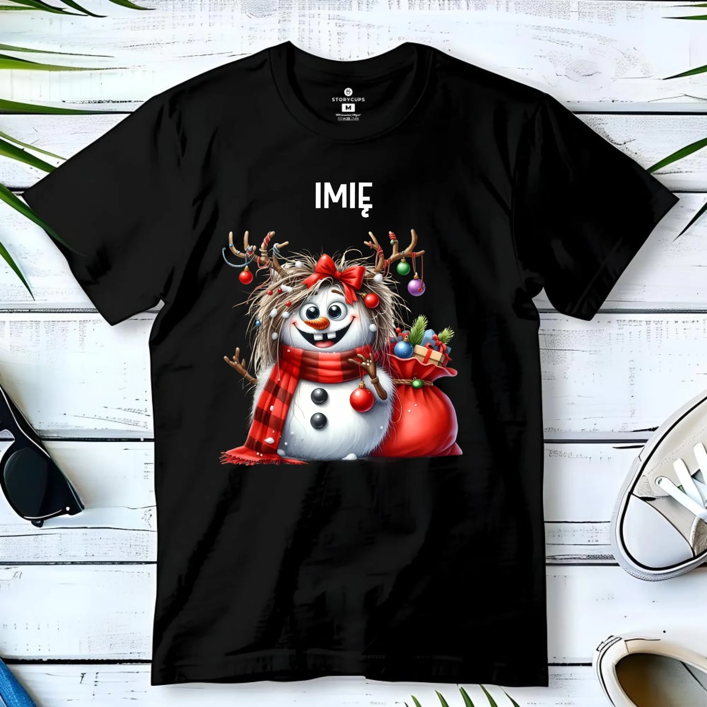 Koszulka męska świąteczna - Bałwanek - personalizowana BN70