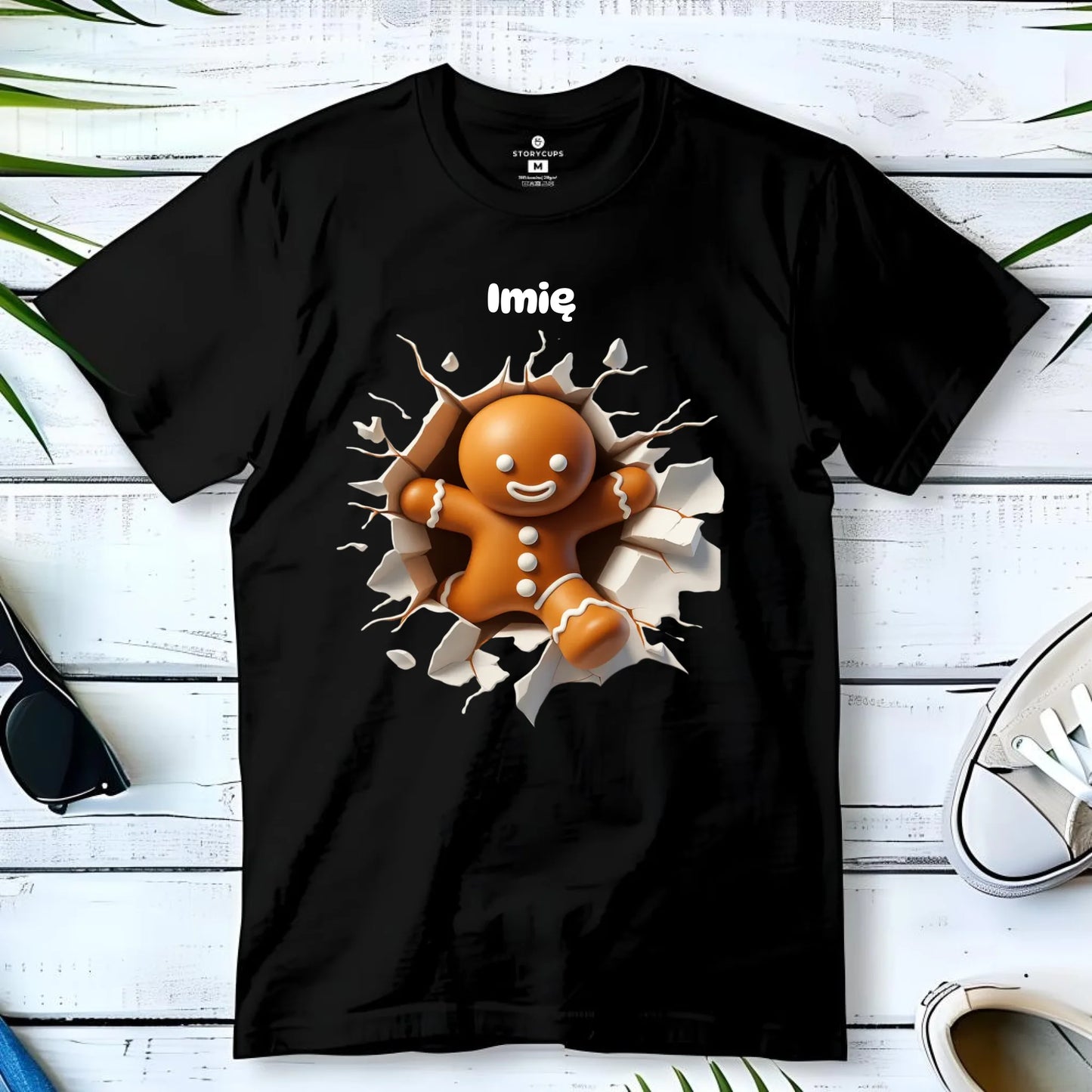 Koszulka męska świąteczna - Pierniczek 3D - personalizowana BN81