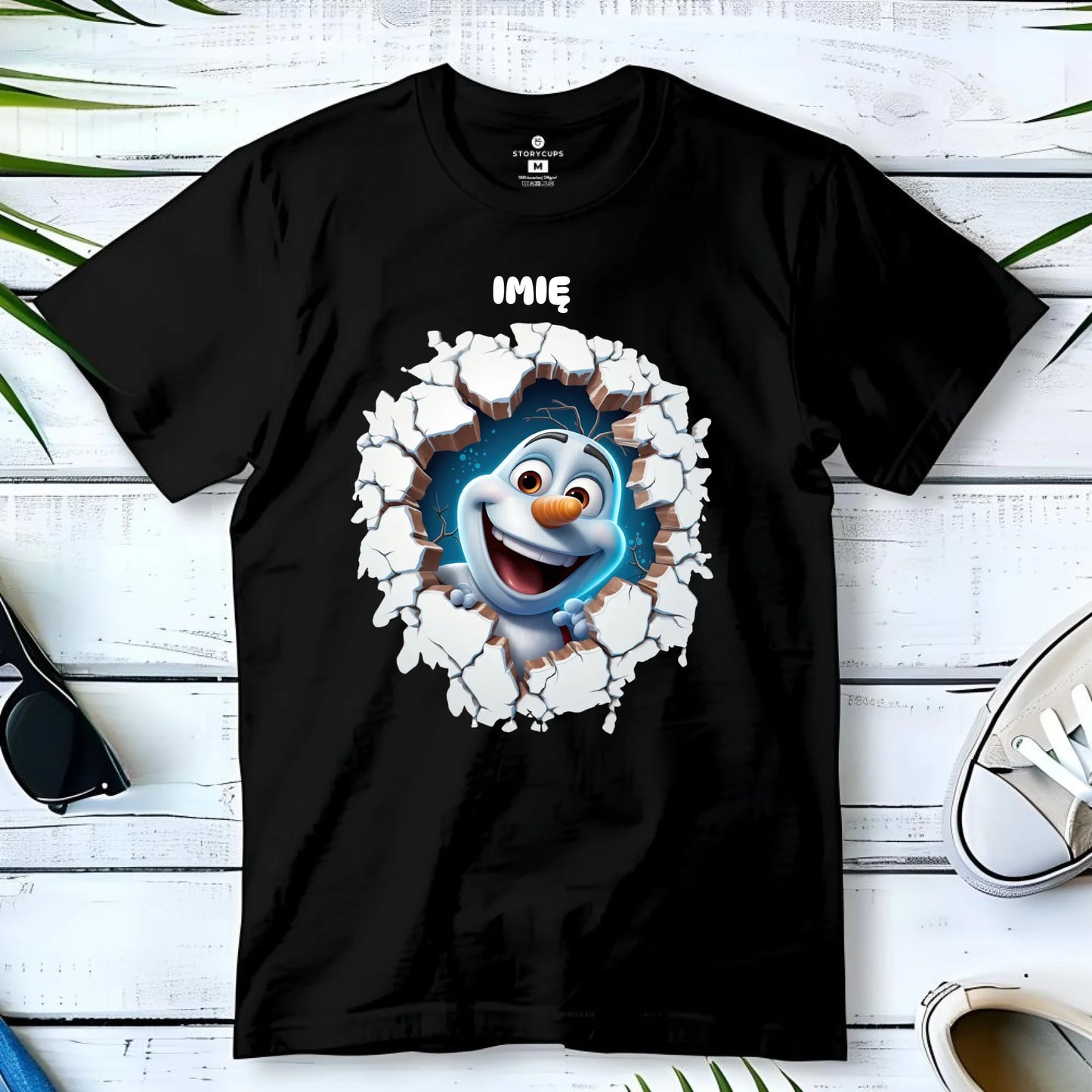 Koszulka męska świąteczna - Bałwan 3D - personalizowana BN84