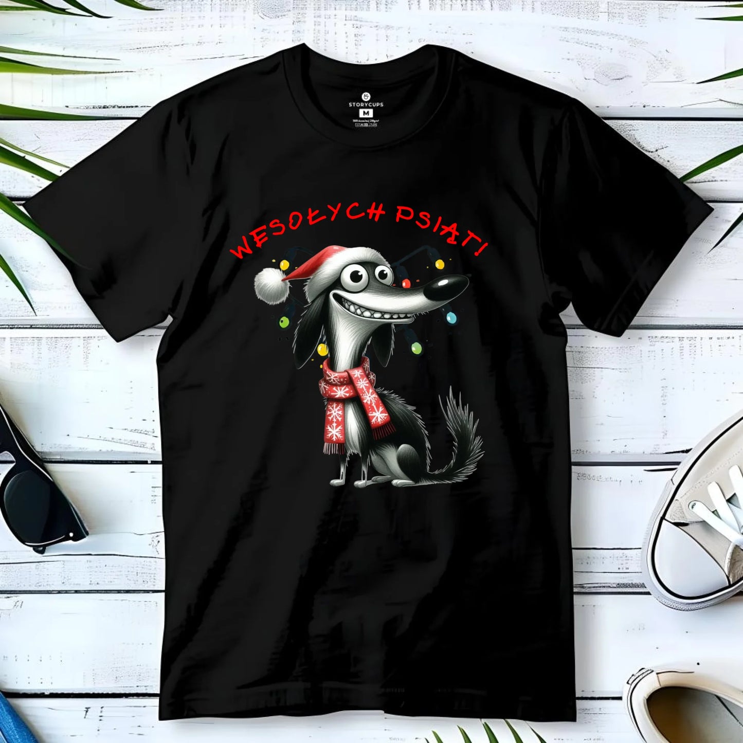 Koszulka męska świąteczna - Pies Wesołych psiąt BN140