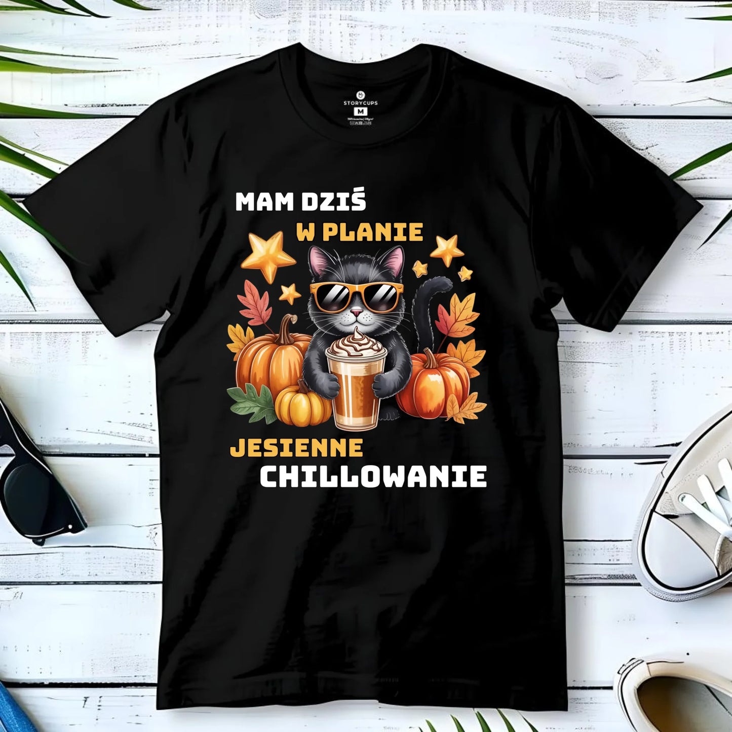 Koszulka męska jesienna - Mam dziś w planie jesienne chillowanie JS34