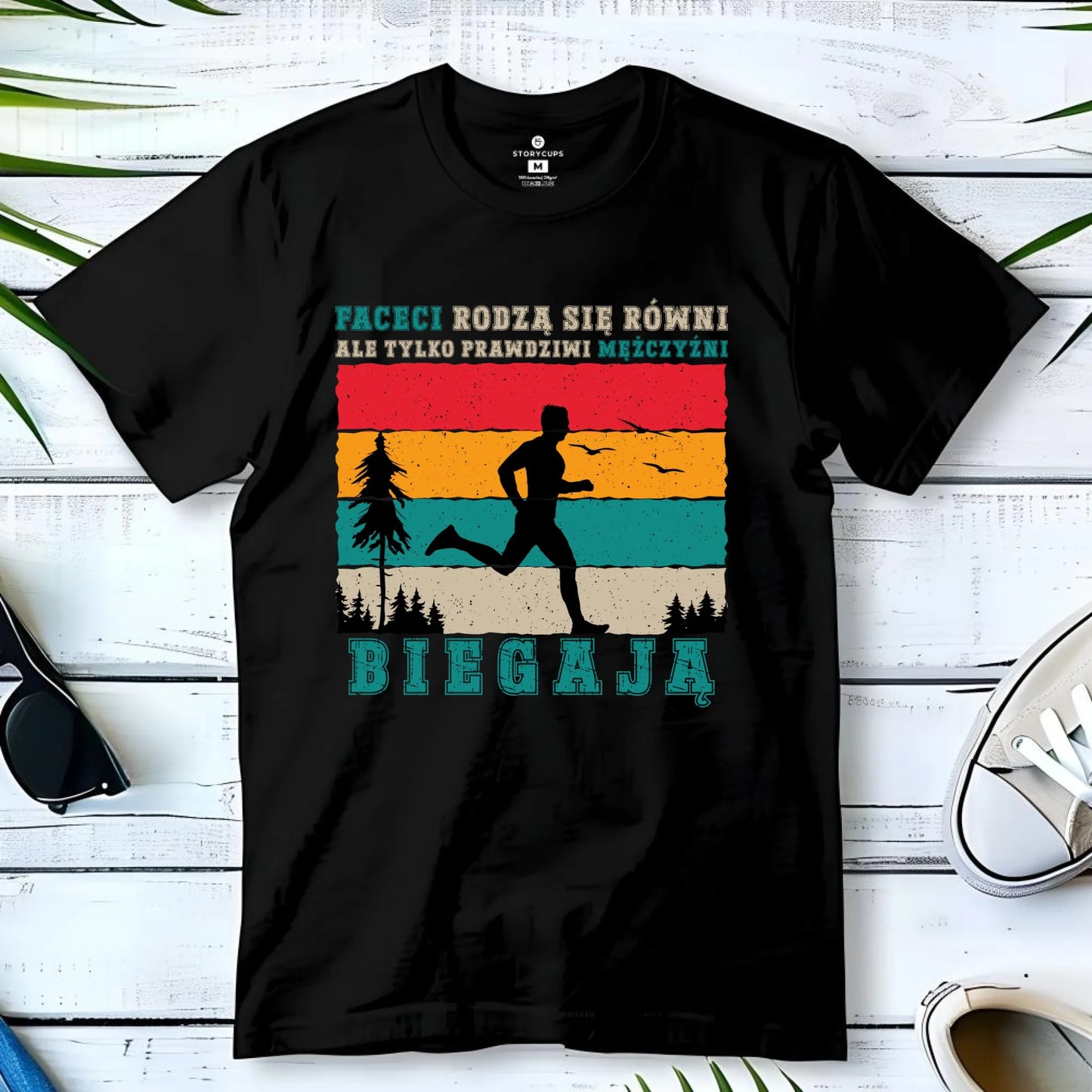 Koszulka męska dla biegacza - Prawdziwi mężczyźni biegają HB02