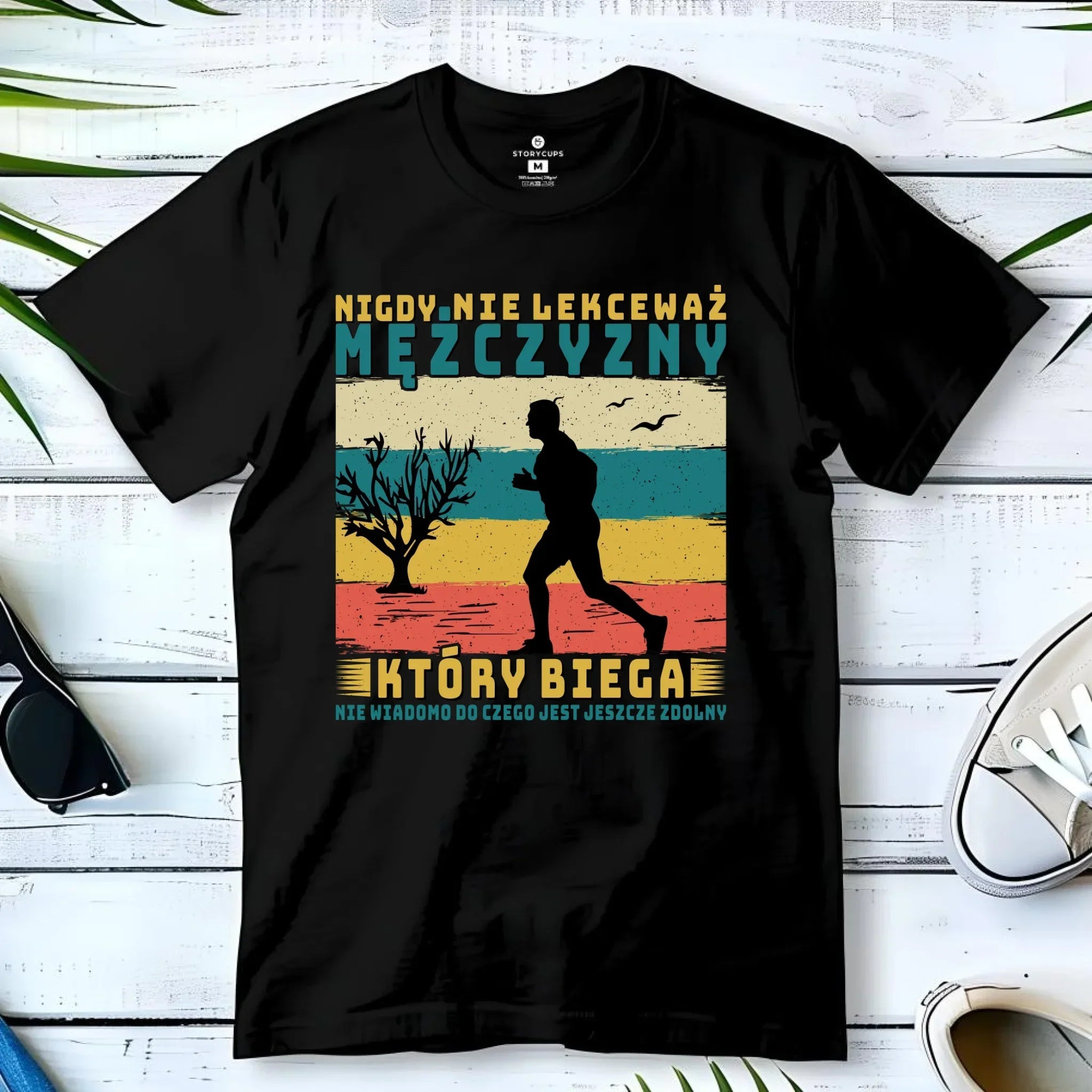 Koszulka męska dla biegacza - Nigdy nie lekceważ HB03 - StoryCups.pl