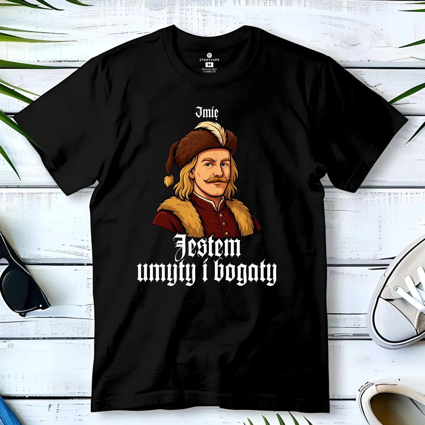 Koszulka męska - Jestem umyty i bogaty - dla fanów serialu 1670 - personalizowana H60