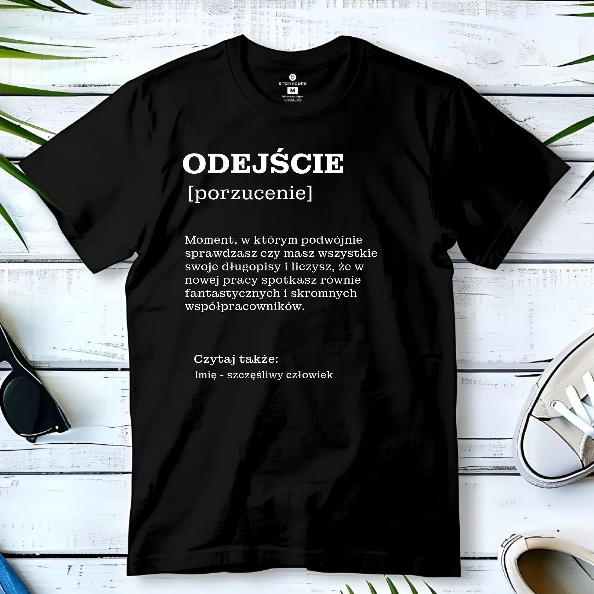 Koszulka męska - Odejście z pracy [porzucenie] - personalizowana OP01 - StoryCups.pl