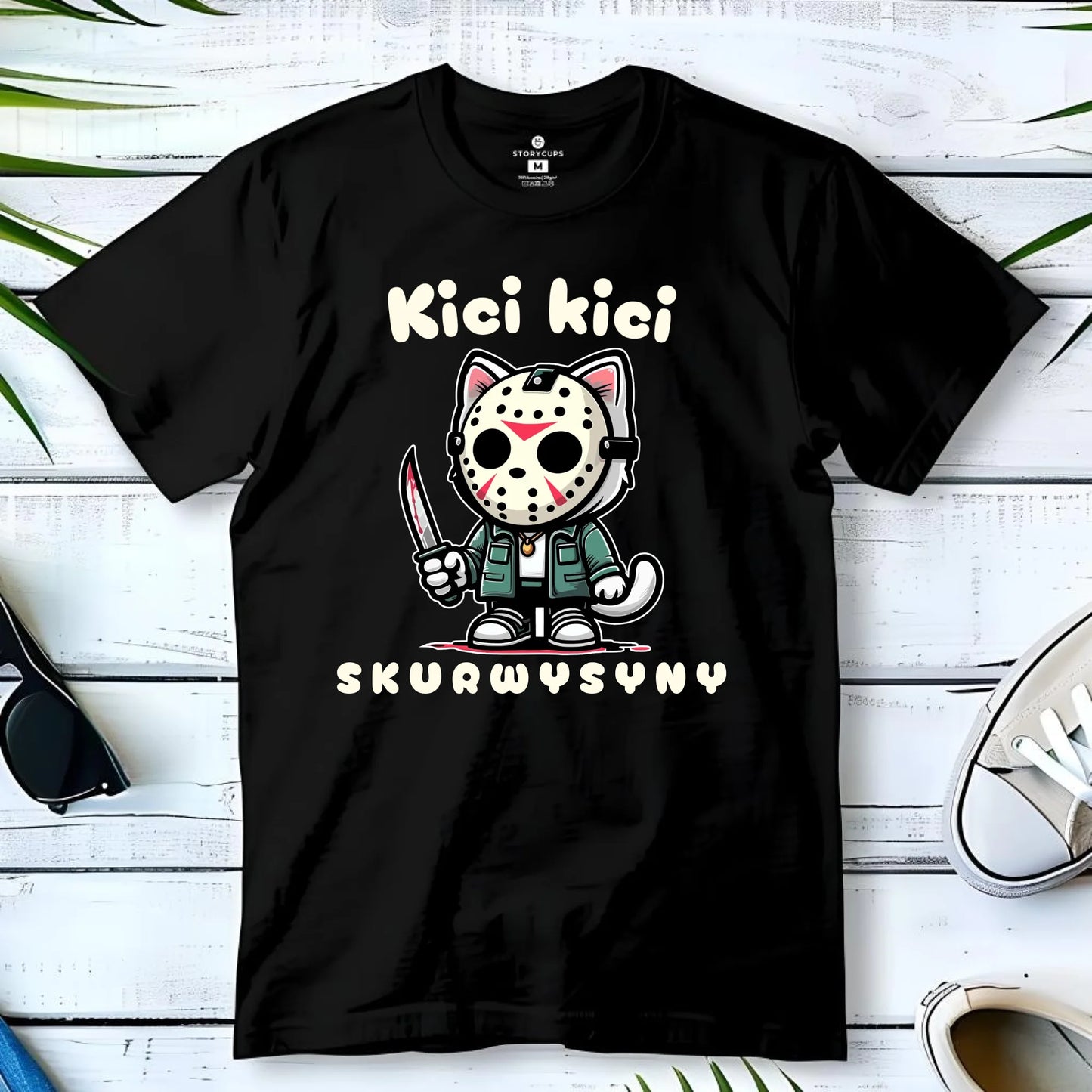 Koszulka męska na Halloween - Kici kici sk*rwysyny - bez cenzury HL28