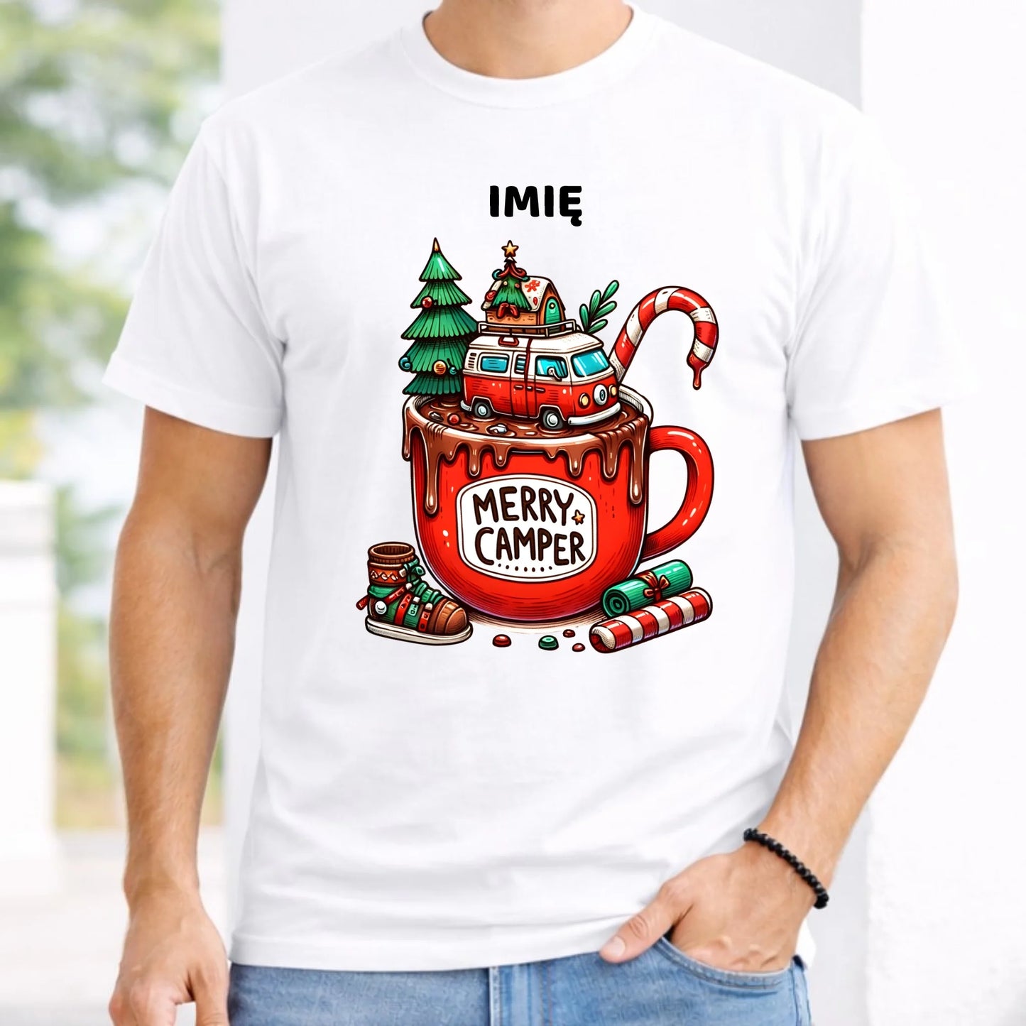 Koszulka męska świąteczna - Kamper Merry Camper - personalizowana BN43