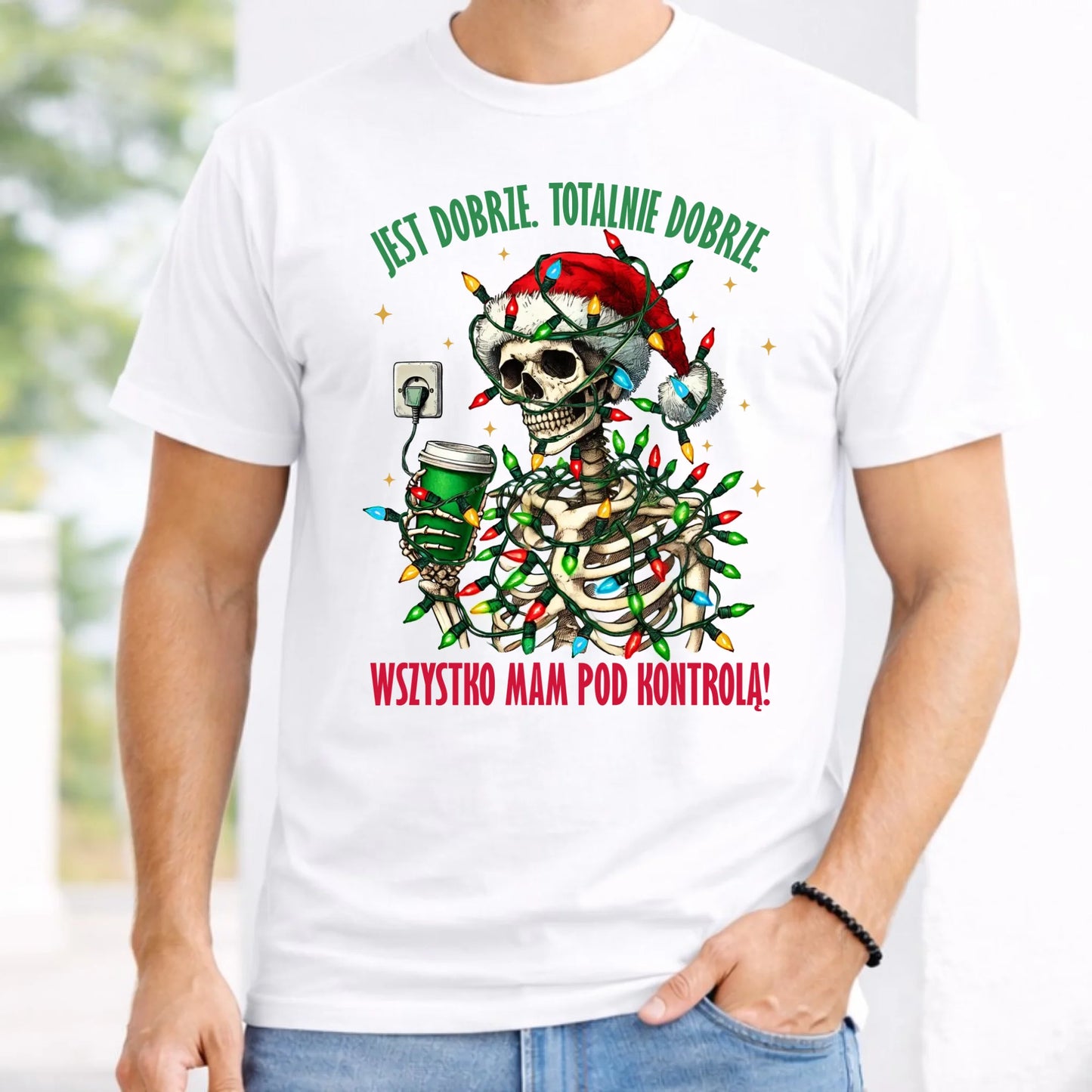 Koszulka męska świąteczna - Jest dobrze Wszystko mam pod kontrolą BN55