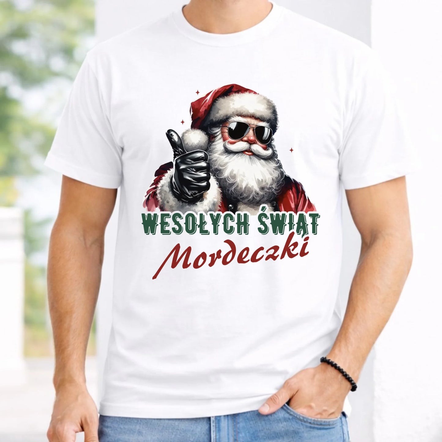 Koszulka męska świąteczna - Mikołaj Wesołych Świąt mordeczki BN65