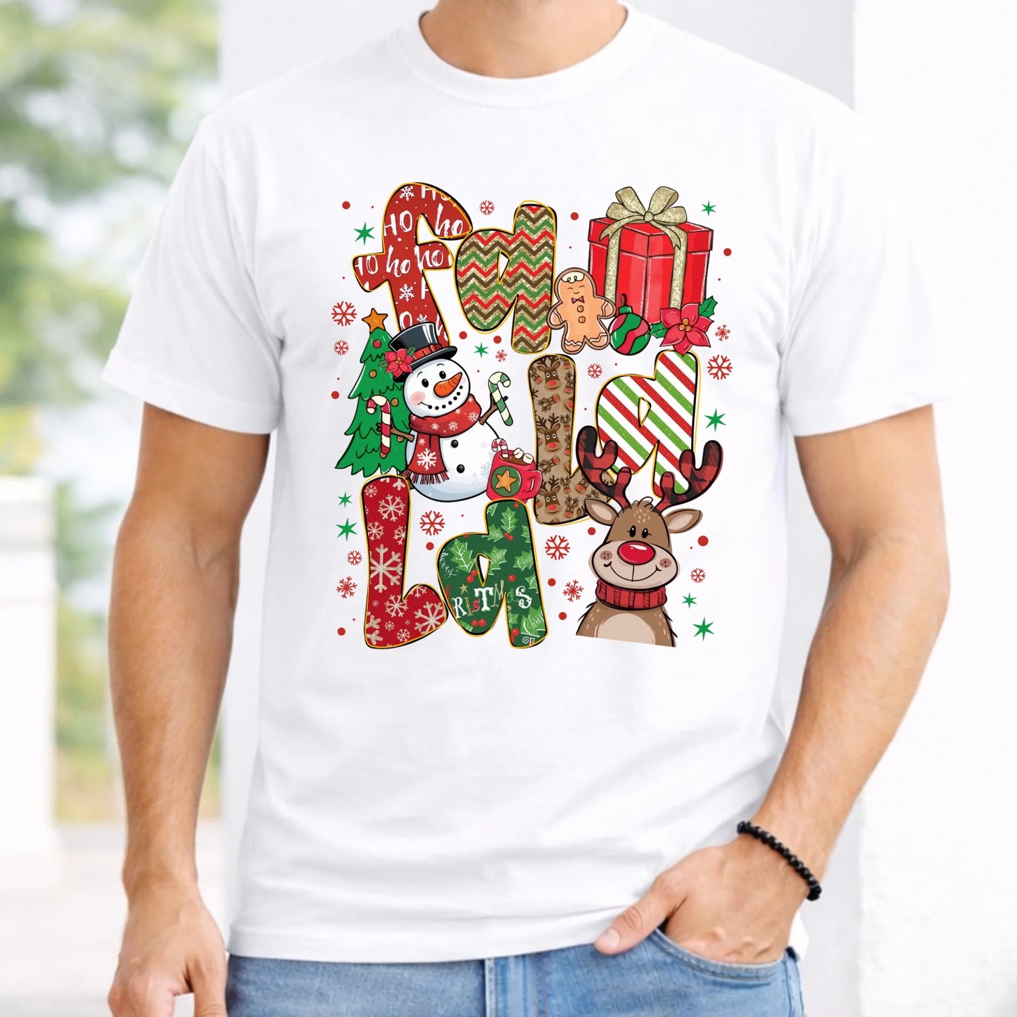 Koszulka męska świąteczna - Fa la la BN71