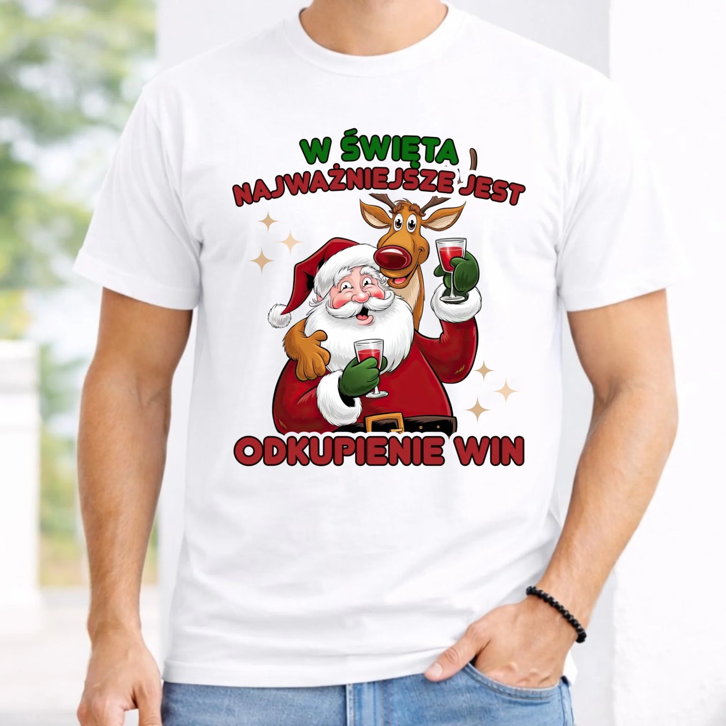 Koszulka męska świąteczna - W święta najważniejsze jest odkupienie win BN73