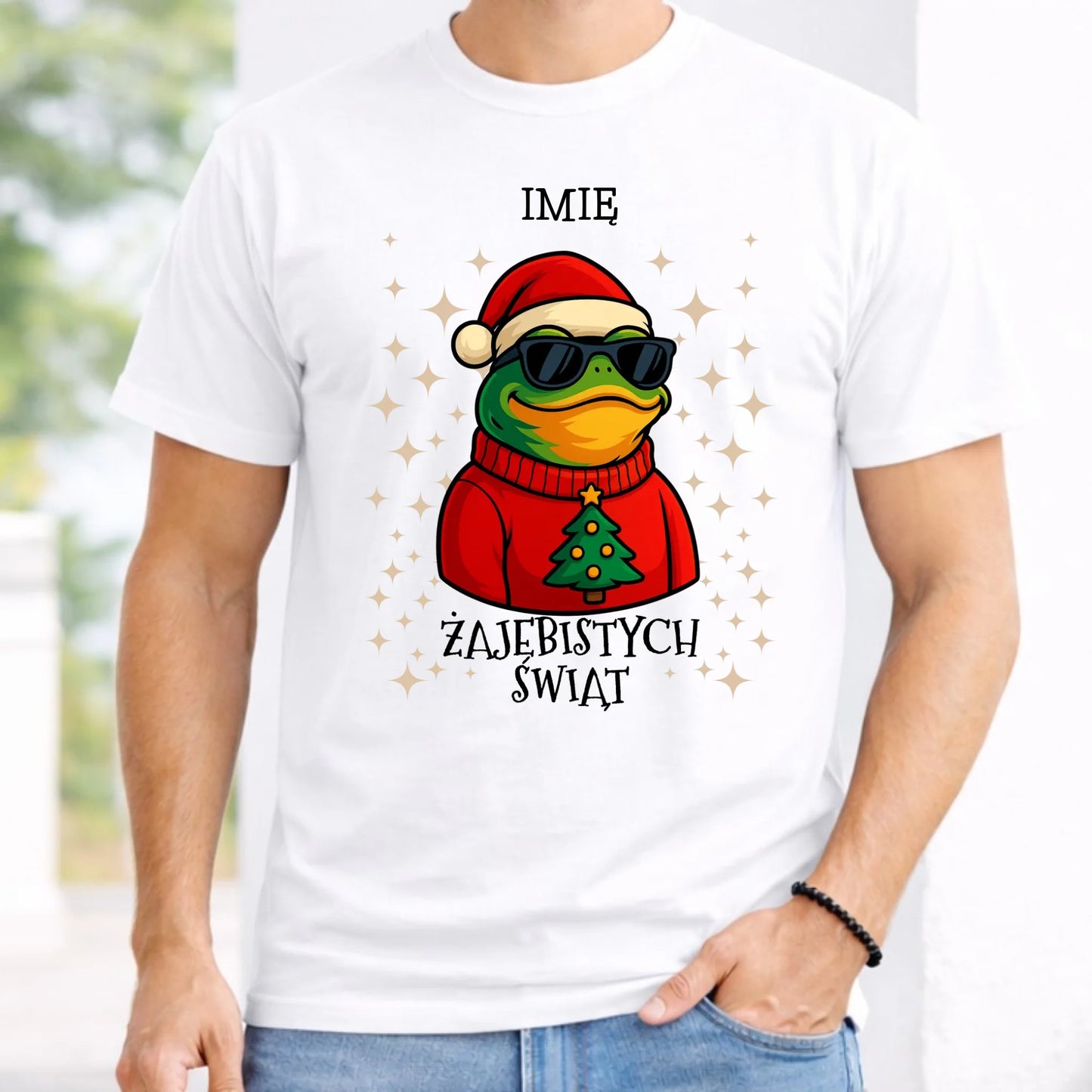 Koszulka męska świąteczna - Żajebistych Świąt - personalizowana BN144