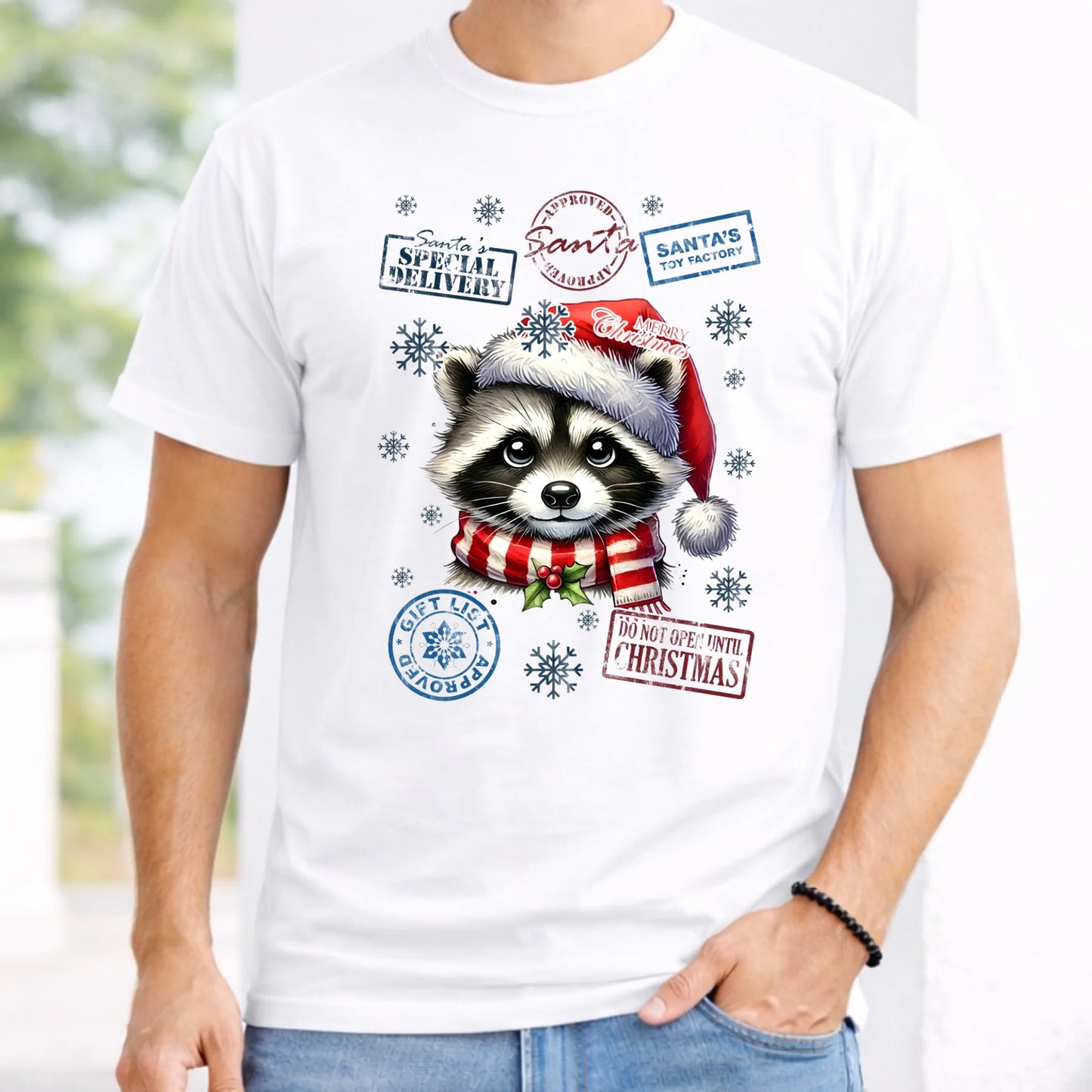 Koszulka męska świąteczna - Szop - Przesyłka od Mikołaja BN104