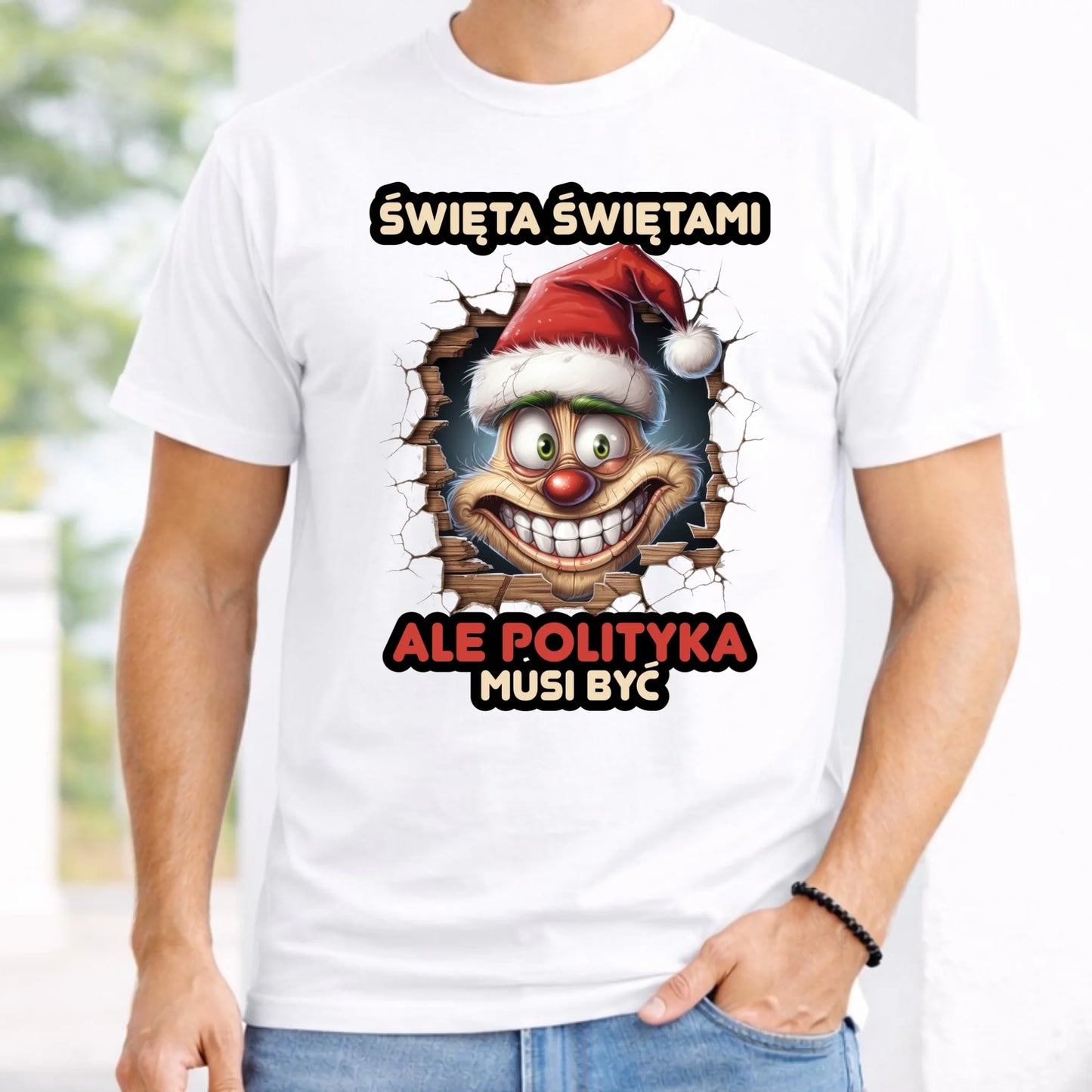 Koszulka męska świąteczna - Święta świętami ale polityka musi być BN102
