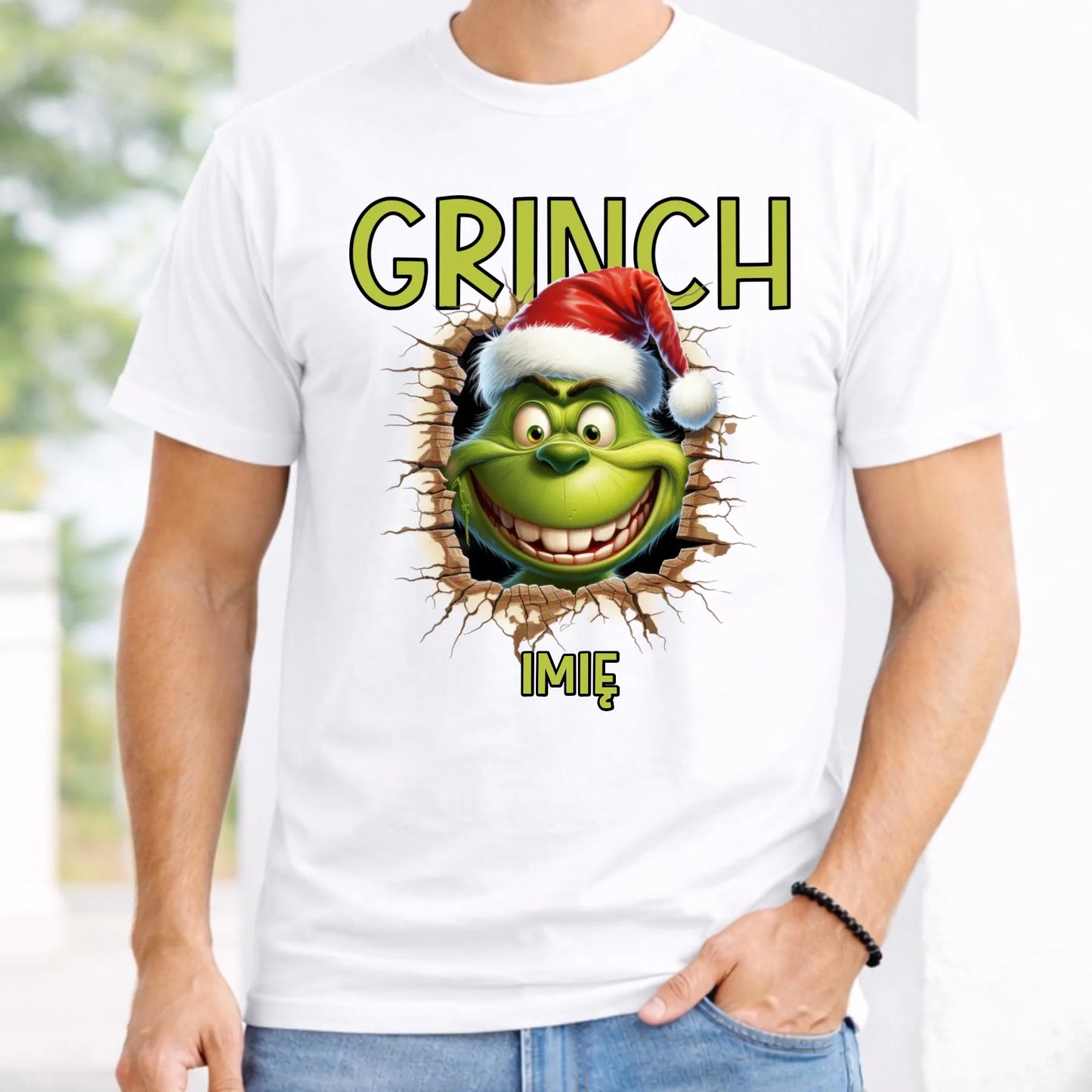 Koszulka męska świąteczna - Grinch - personalizowana BN112