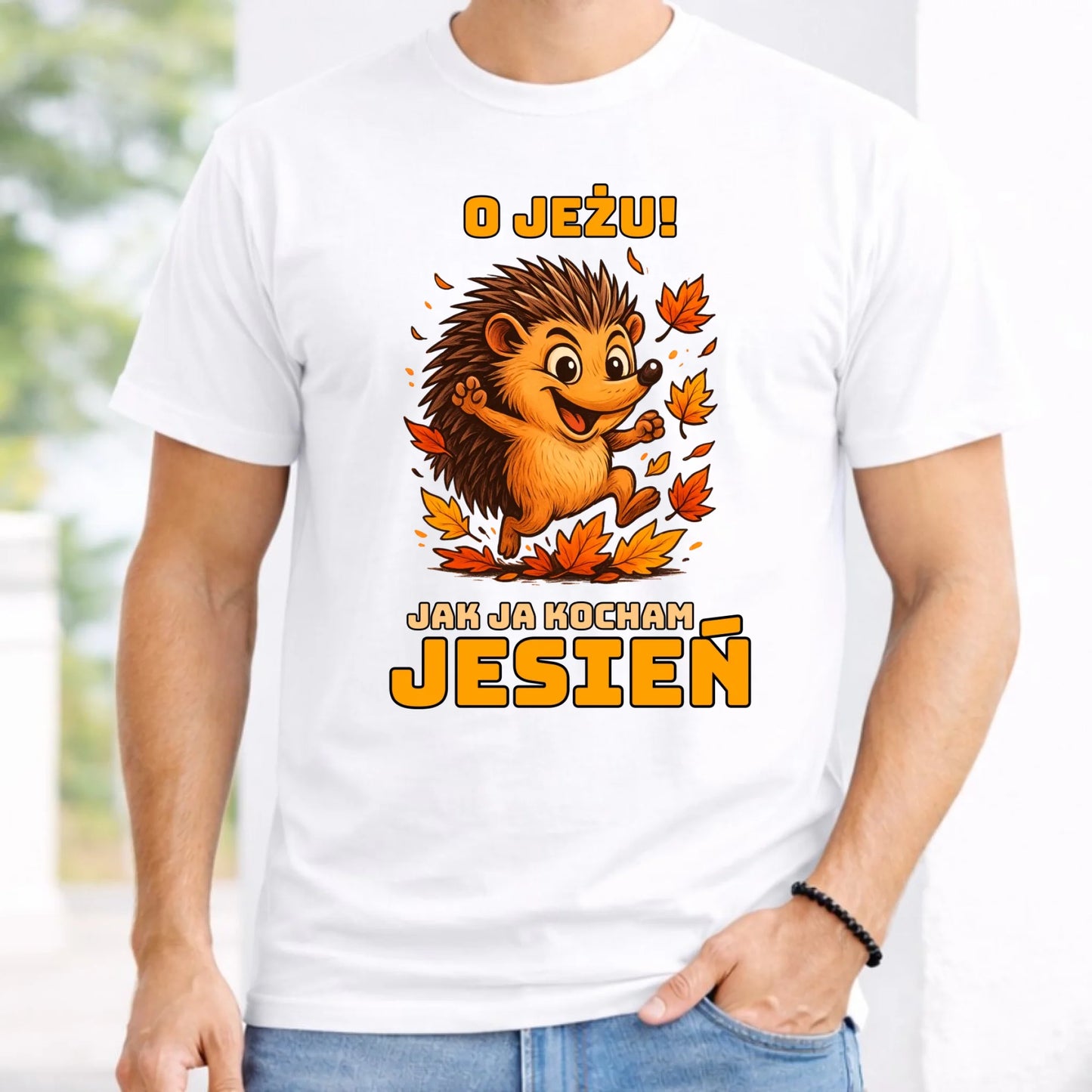 Koszulka męska jesienna - O JEŻU! Jak ja kocham jesień JS31