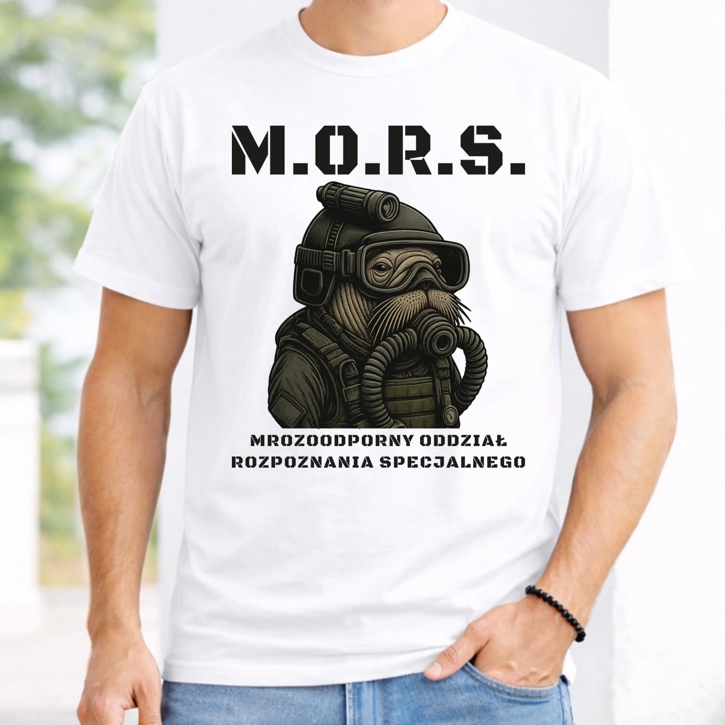 Koszulka męska - prezent dla morsa - M.O.R.S. Mrozoodporny Oddział Rozpoznania Specjalnego HM20
