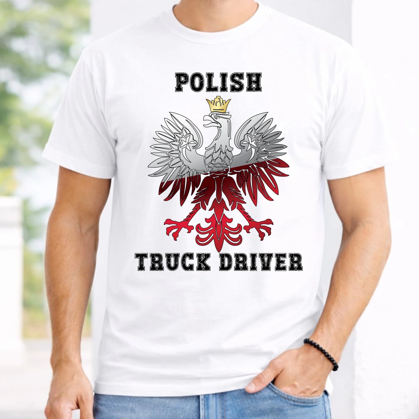 Koszulka męska dla kierowcy ciężarówki - Polish Truck Driver ZKT06
