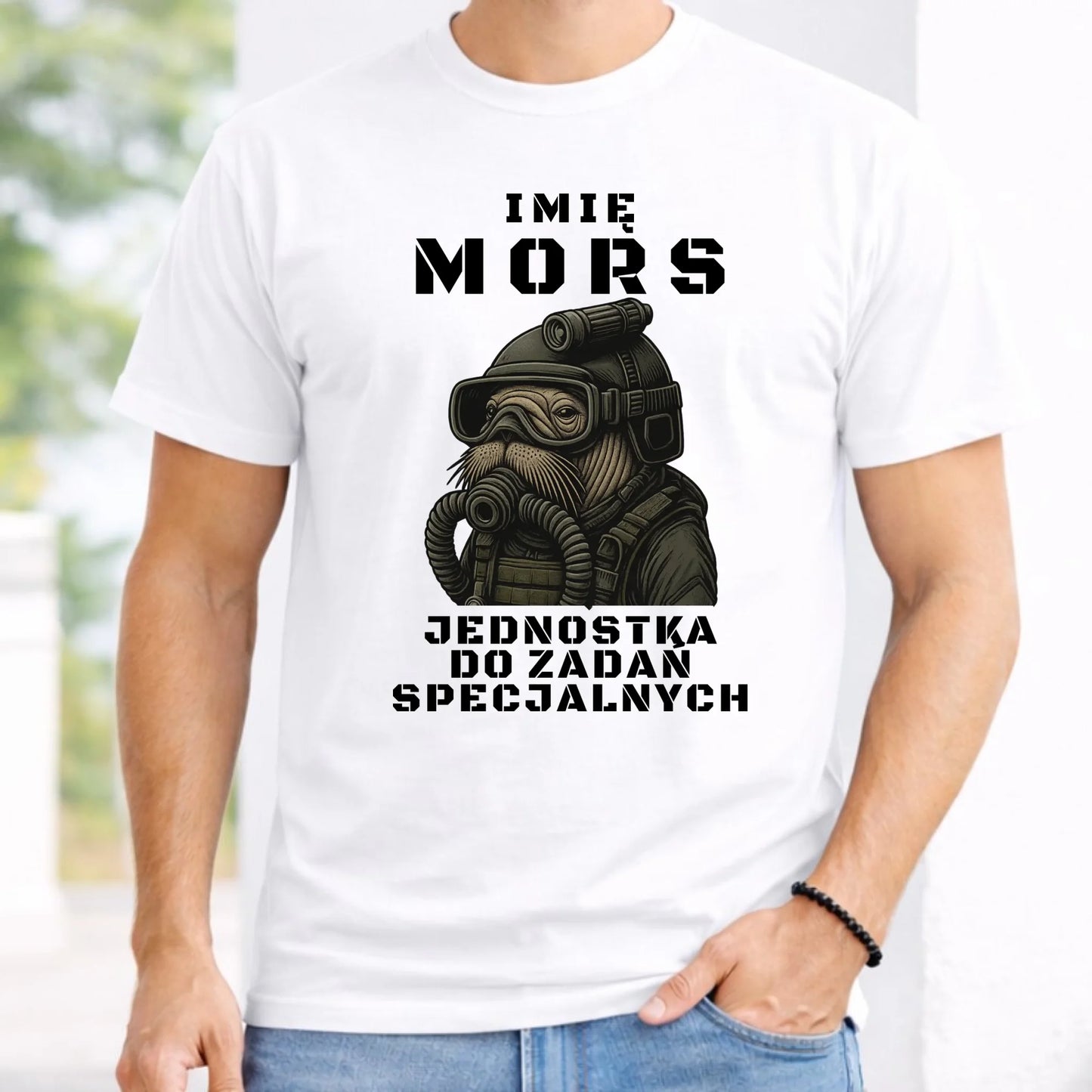 Koszulka męska - prezent dla morsa - Mors do zadań specjalnych - personalizowana HM07