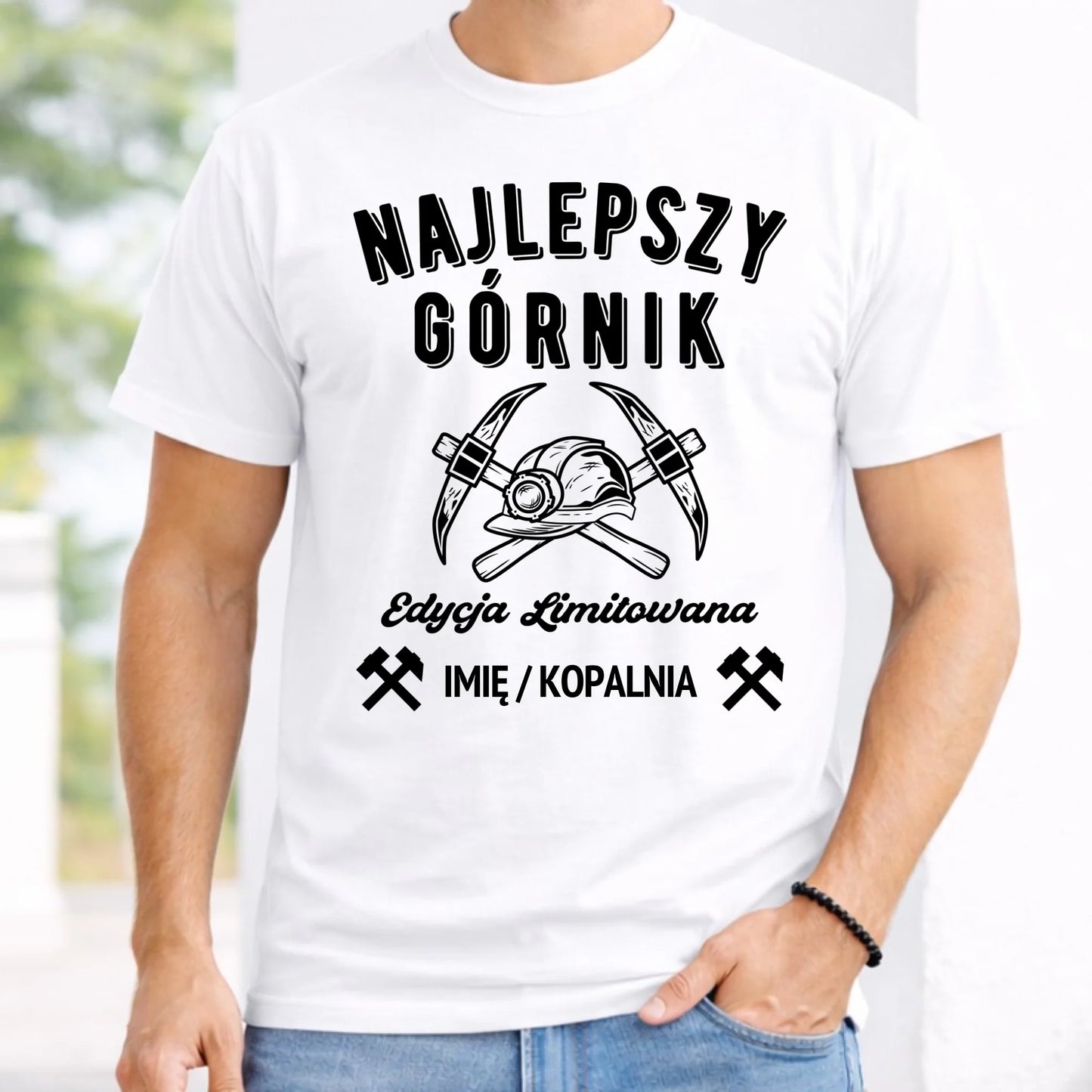 Koszulka męska - prezent dla górnika - Najlepszy górnik - personalizowana G27