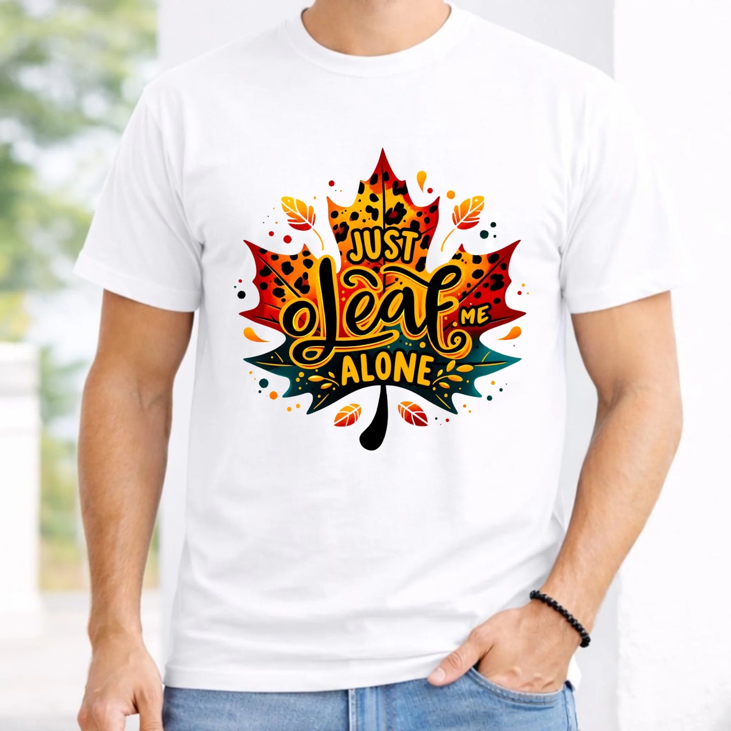 Koszulka męska jesienna - Just leaf me alone JS22