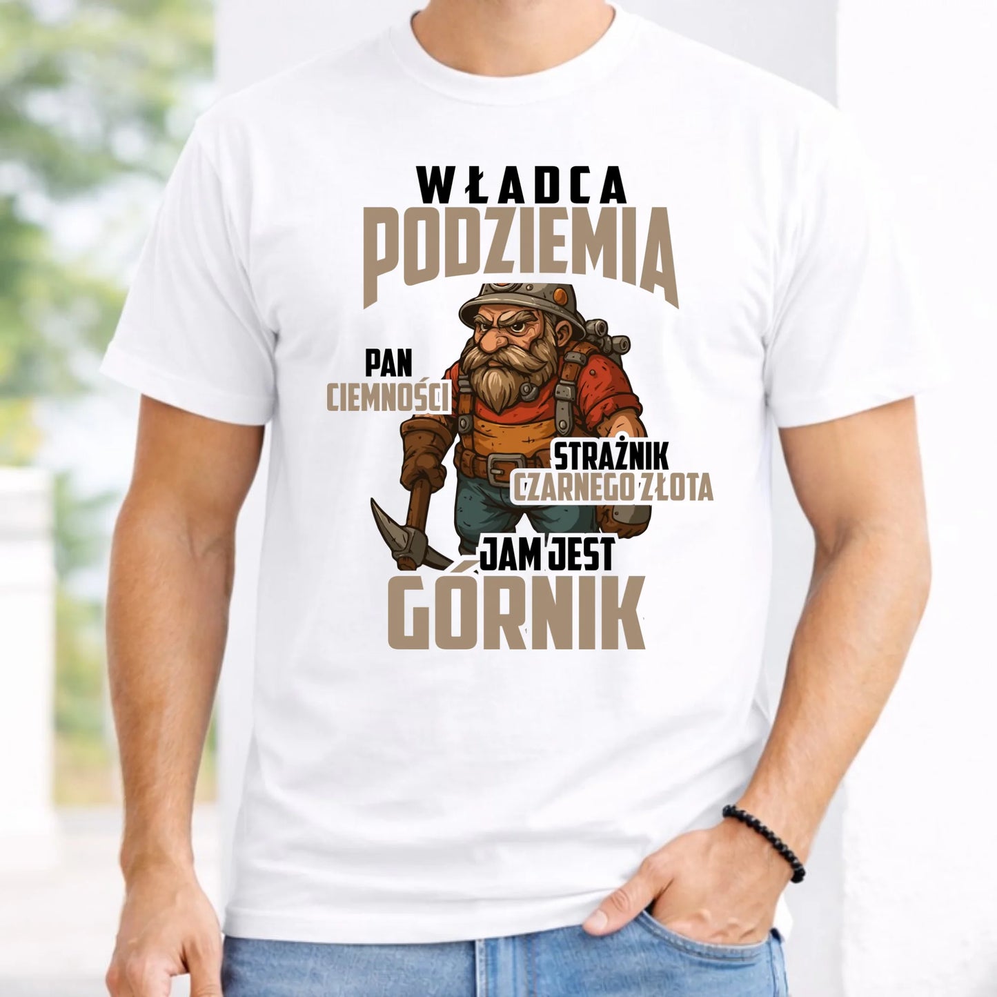 Koszulka męska - prezent dla górnika - Władca podziemia Górnik G20
