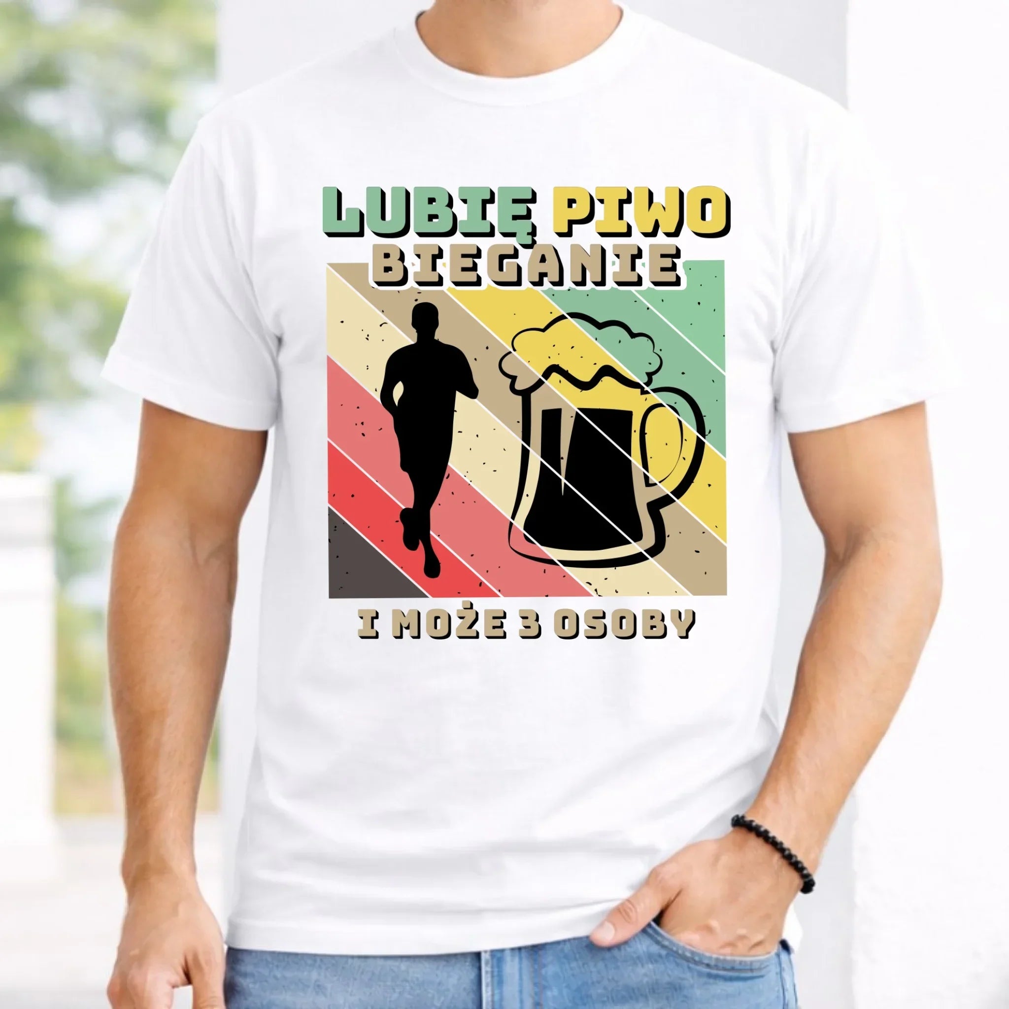 Koszulka męska dla biegacza - Lubię piwo bieganie HB01 - StoryCups.pl