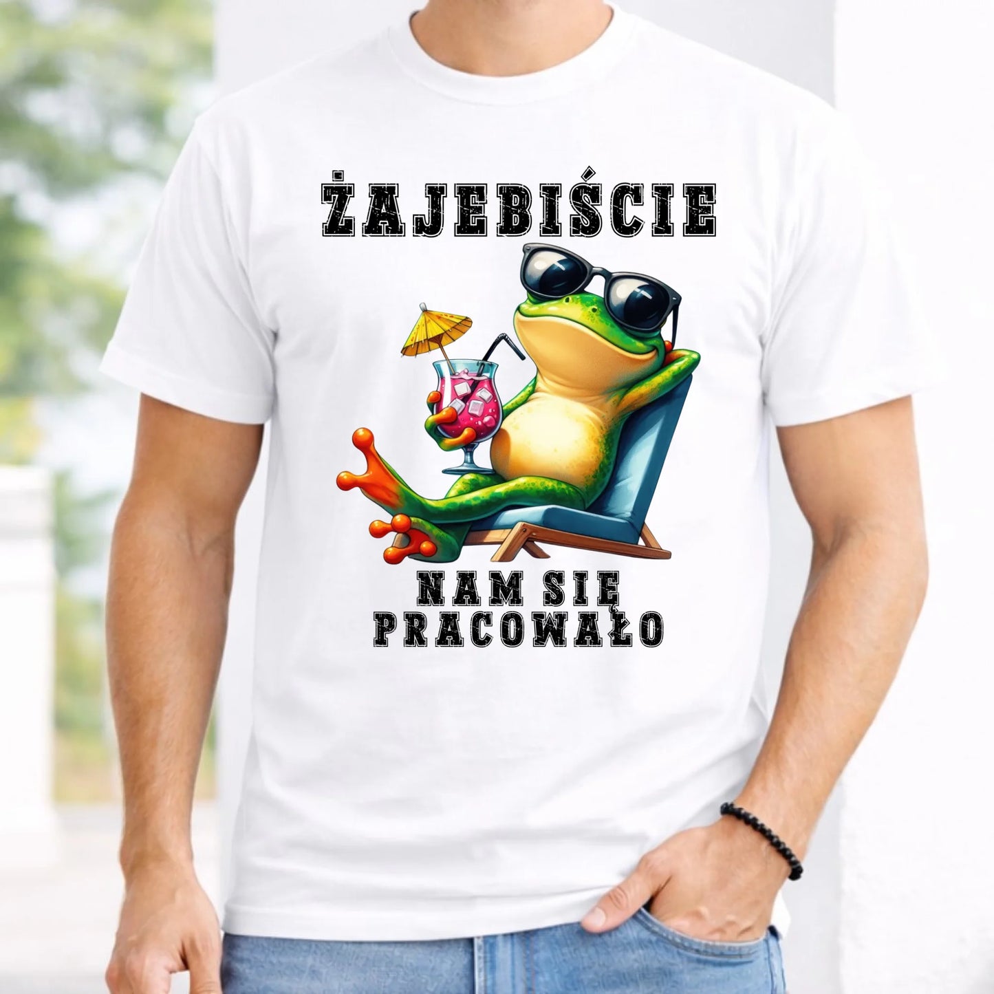 Koszulka męska na odejście z pracy - Żajebiście nam się pracowało OP09