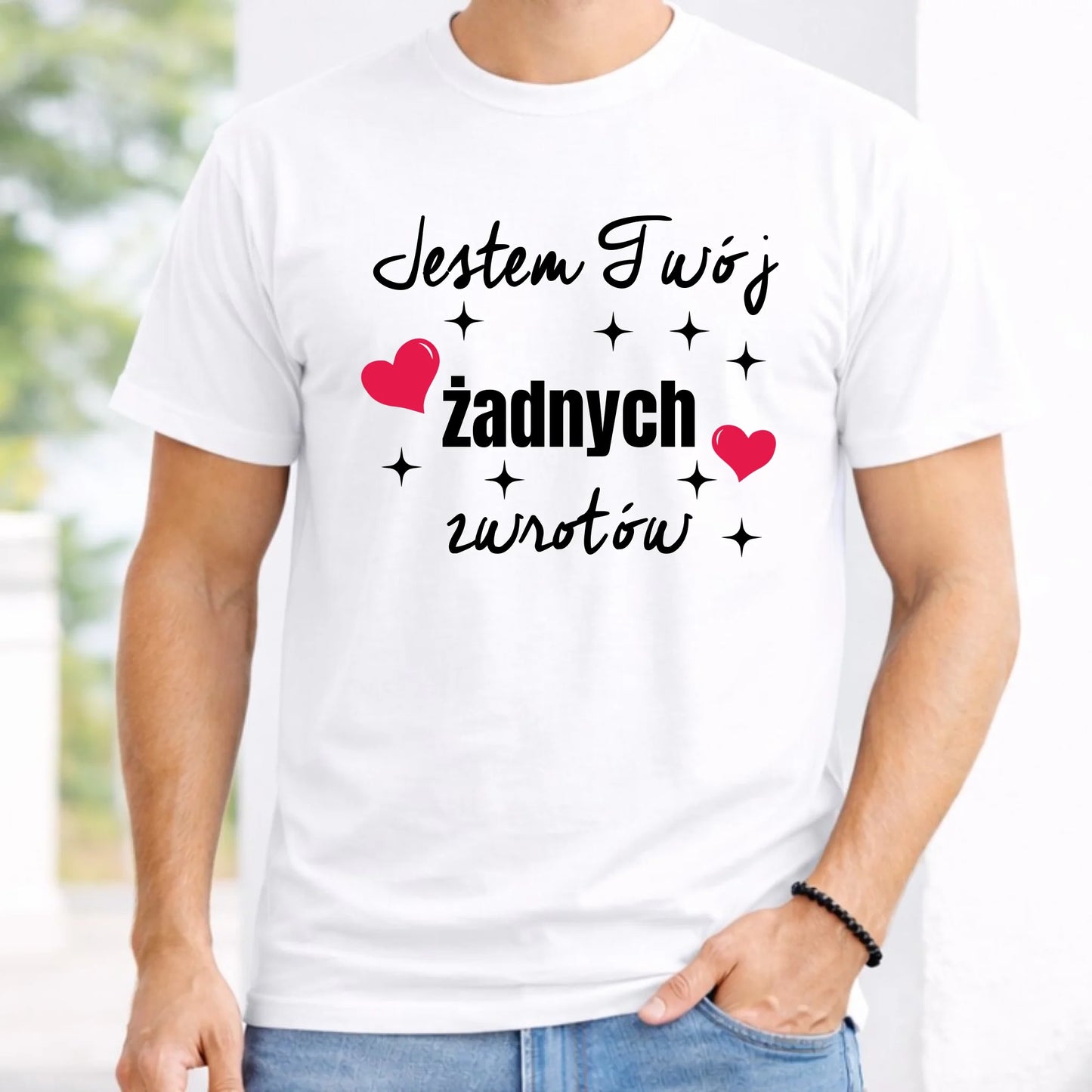 Koszulka męska dla par - Jestem Twój żadnych zwrotów W29 - StoryCups.pl