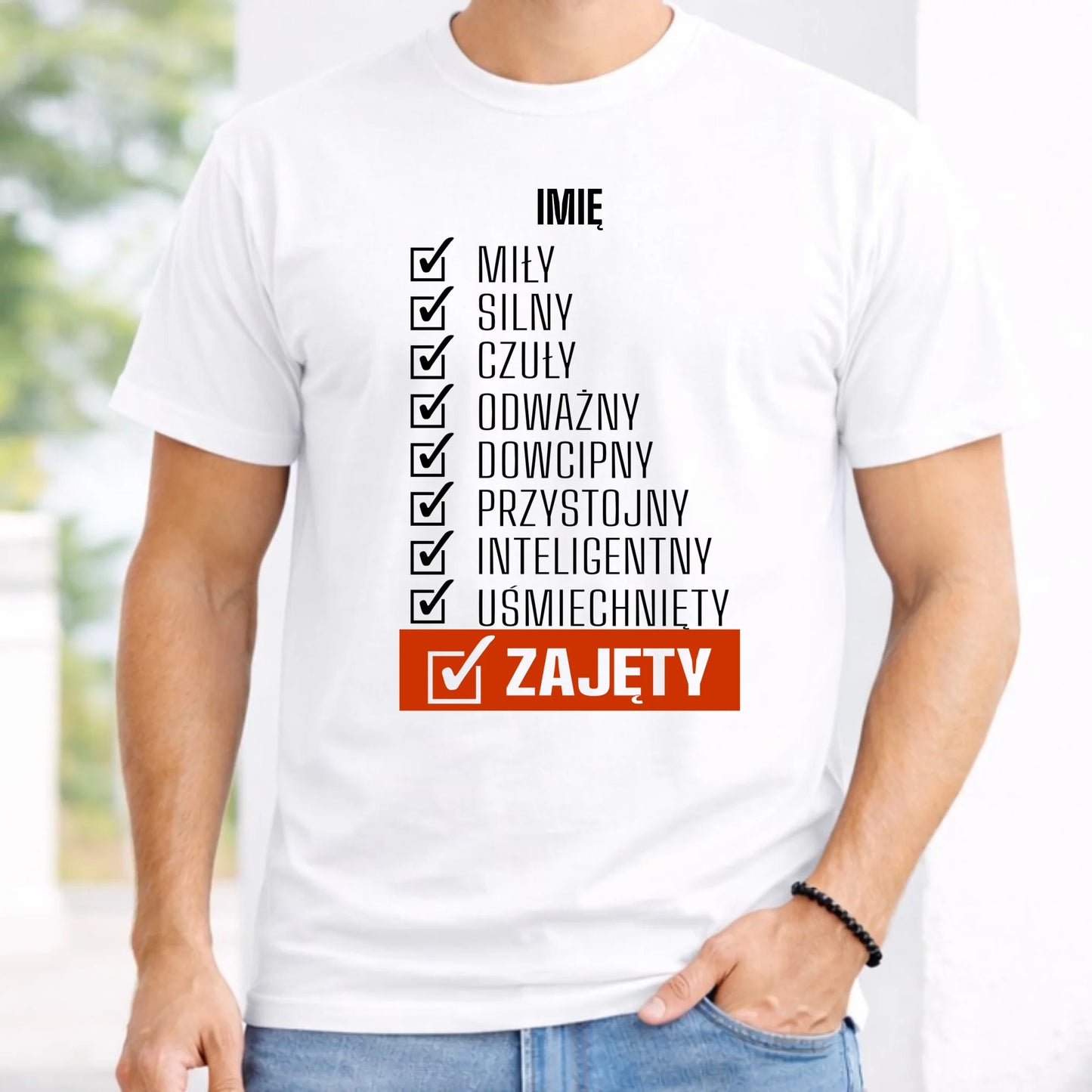 Koszulka męska - Zajęty prezent dla chłopaka męża narzeczonego - personalizowana DCH05