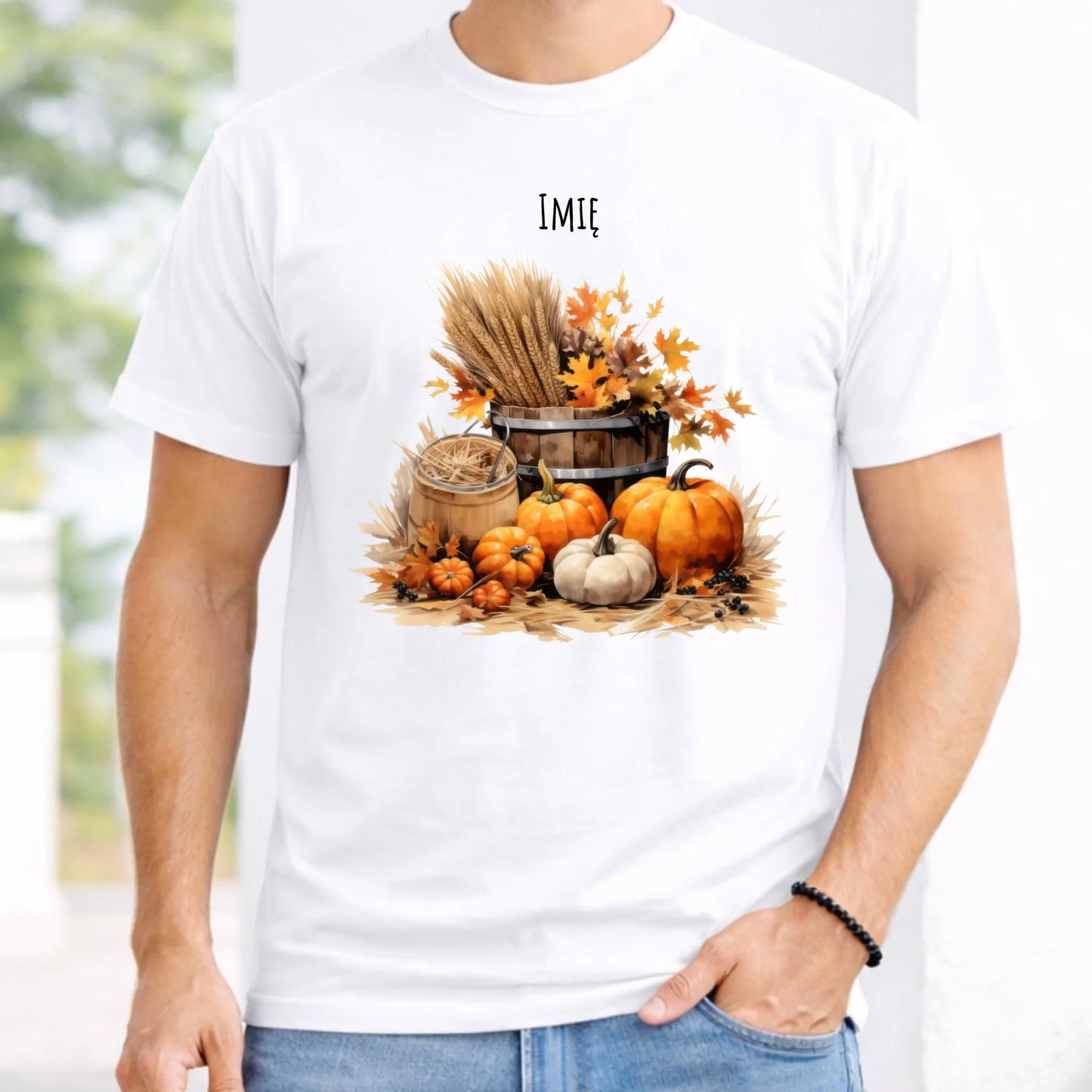 Koszulka męska na jesień - Harvest vibes - personalizowana JS09