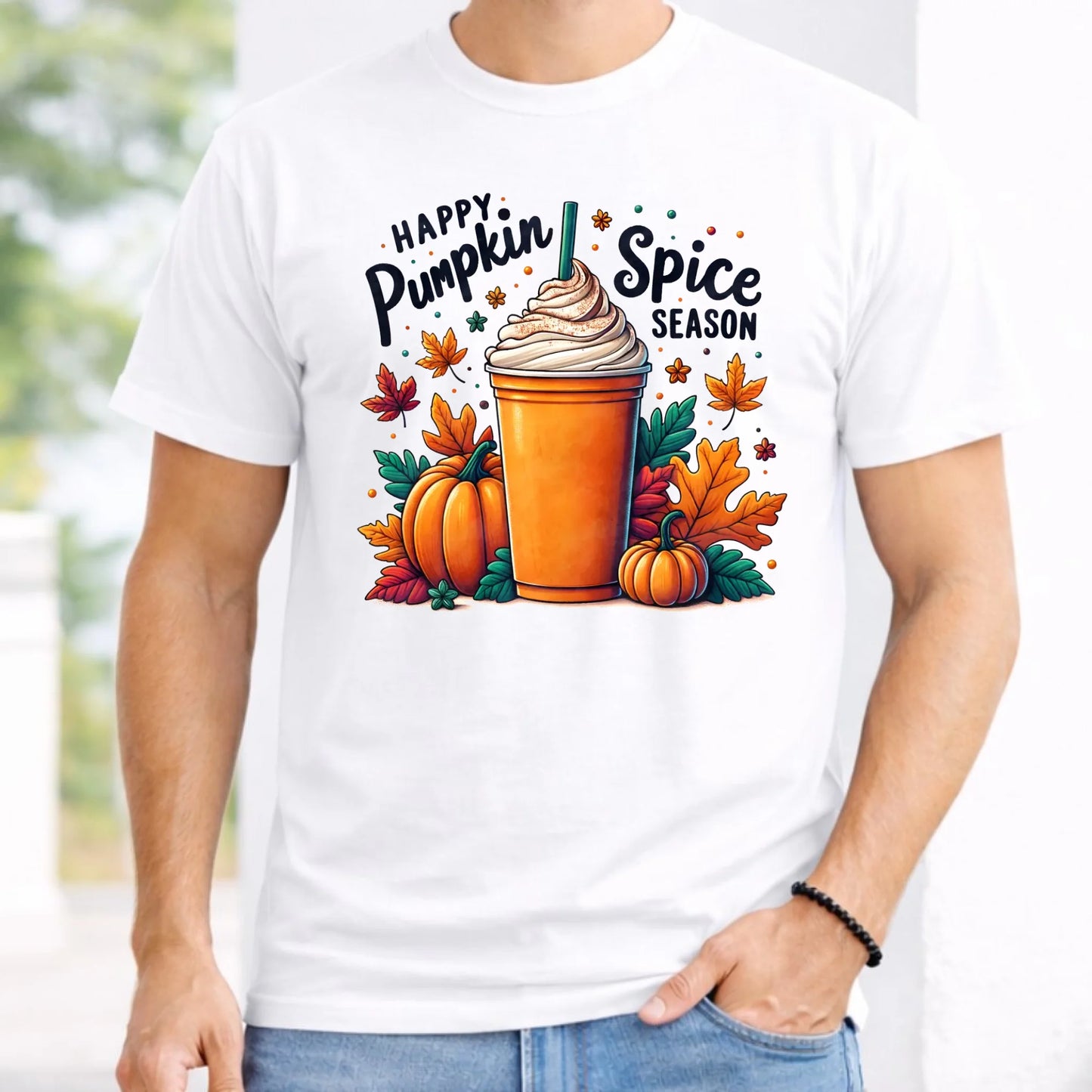 Koszulka męska jesienna - Pumpkin Spice - kawa dyniowa JS02