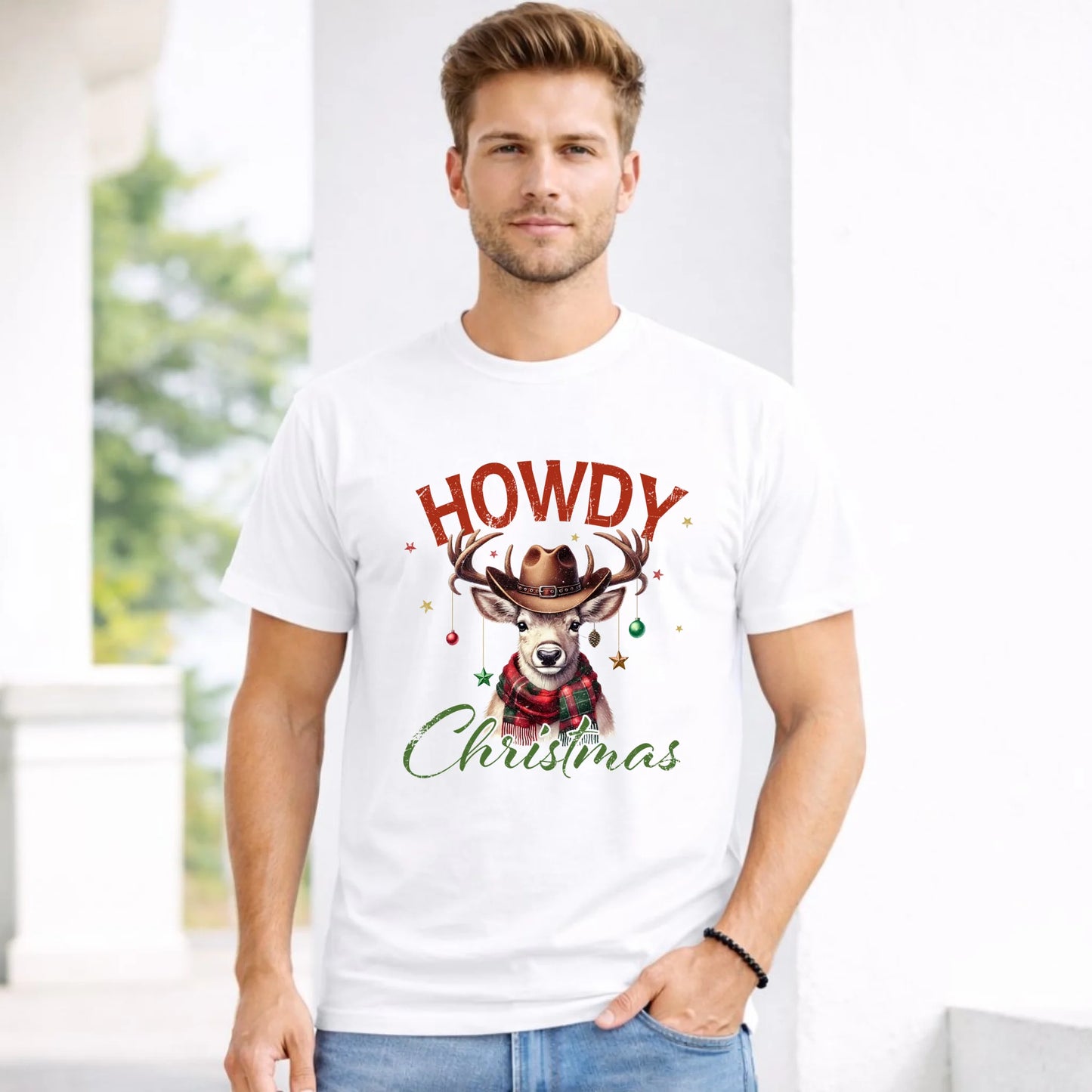 Koszulka męska świąteczna - Howdy Christmas BN54
